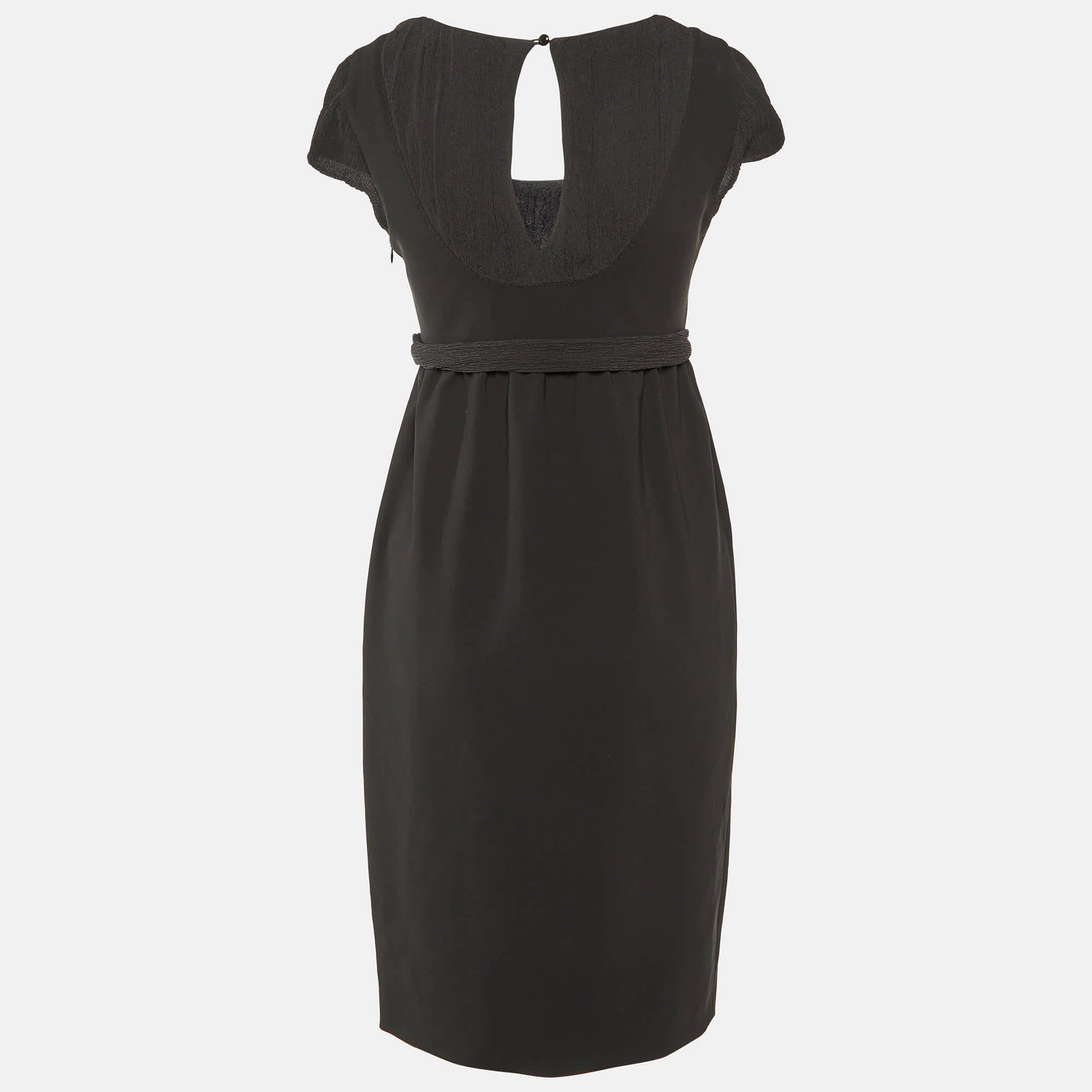 And Cheap And Chic Black Crepe Midi Dress