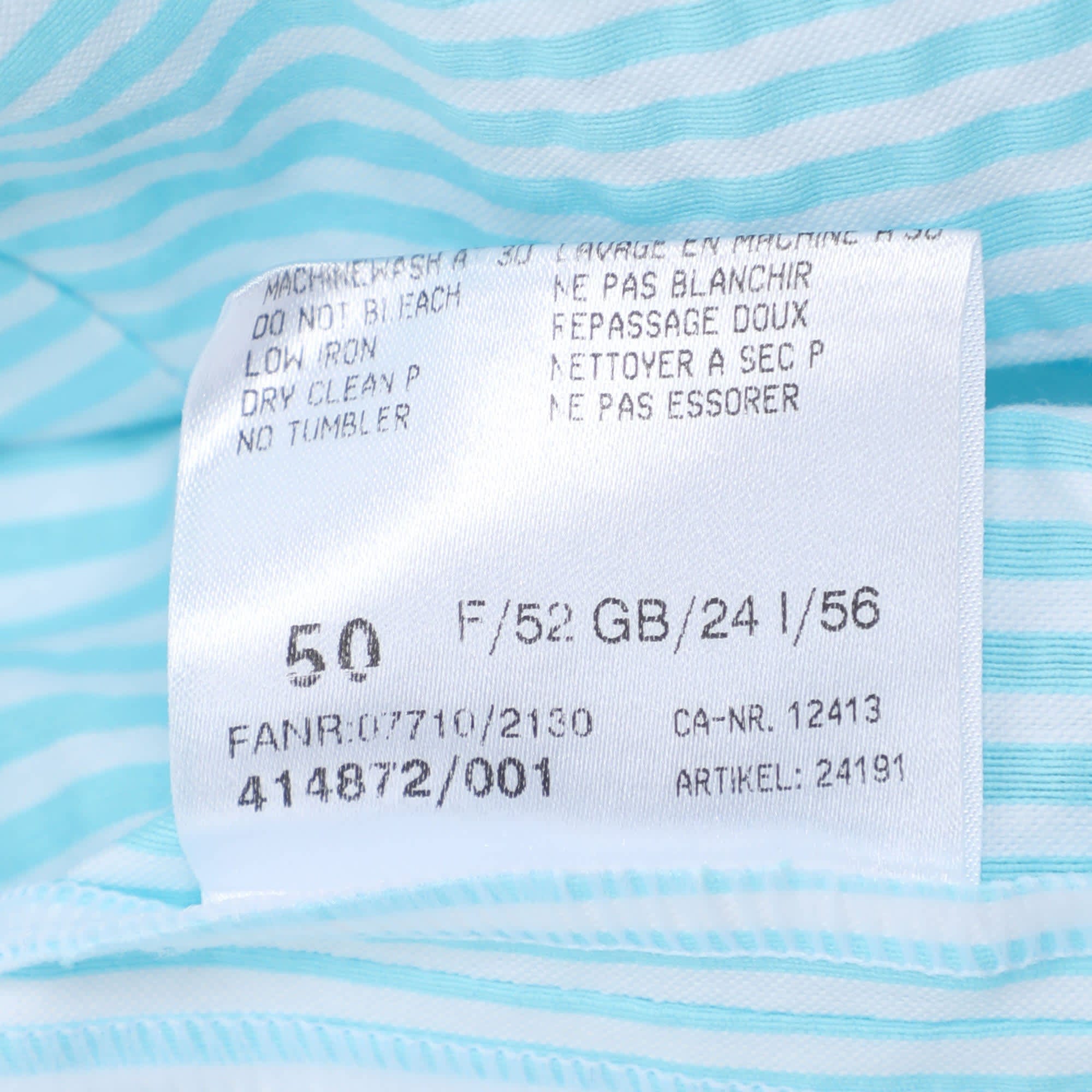 BLEND Basler Light Blue Stripe Cotton Blend Single Breasted Blazer