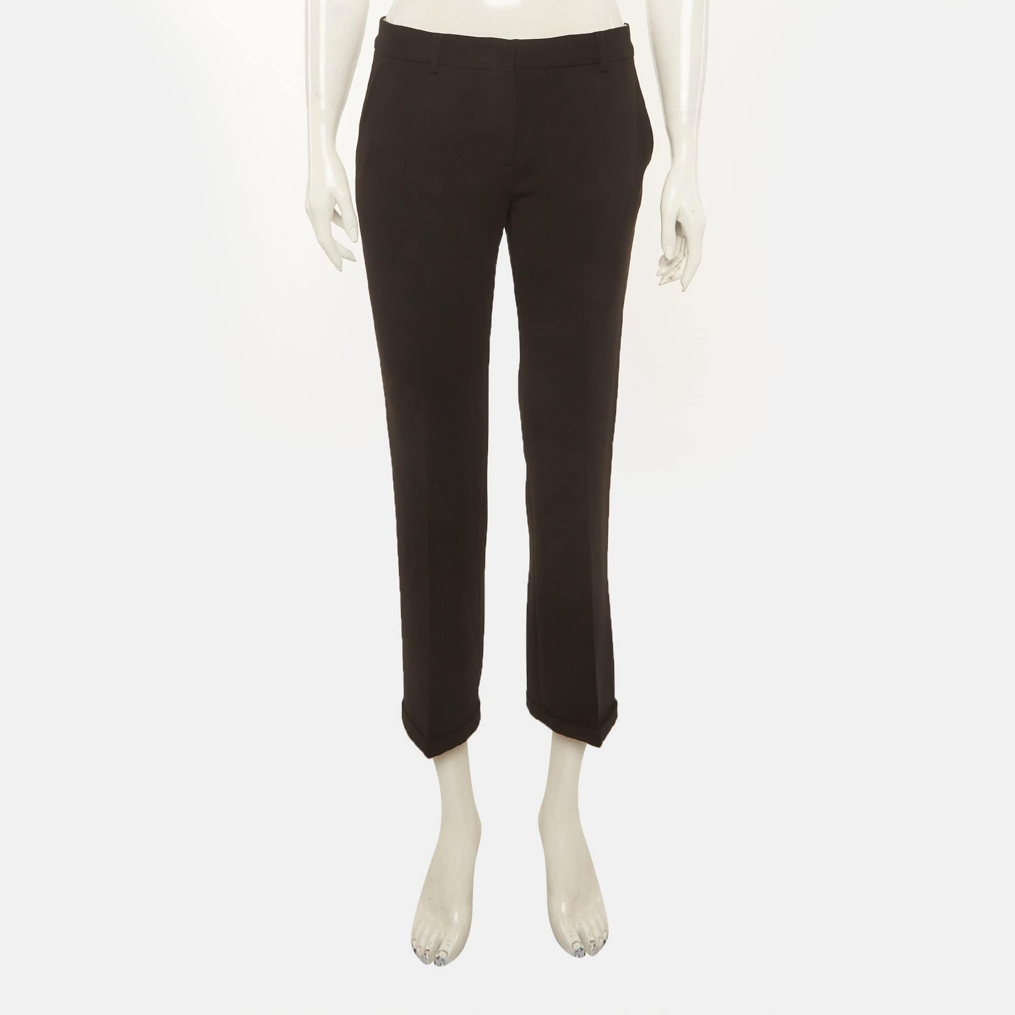 Max Mara Studio Black Gabardine Formal Trousers