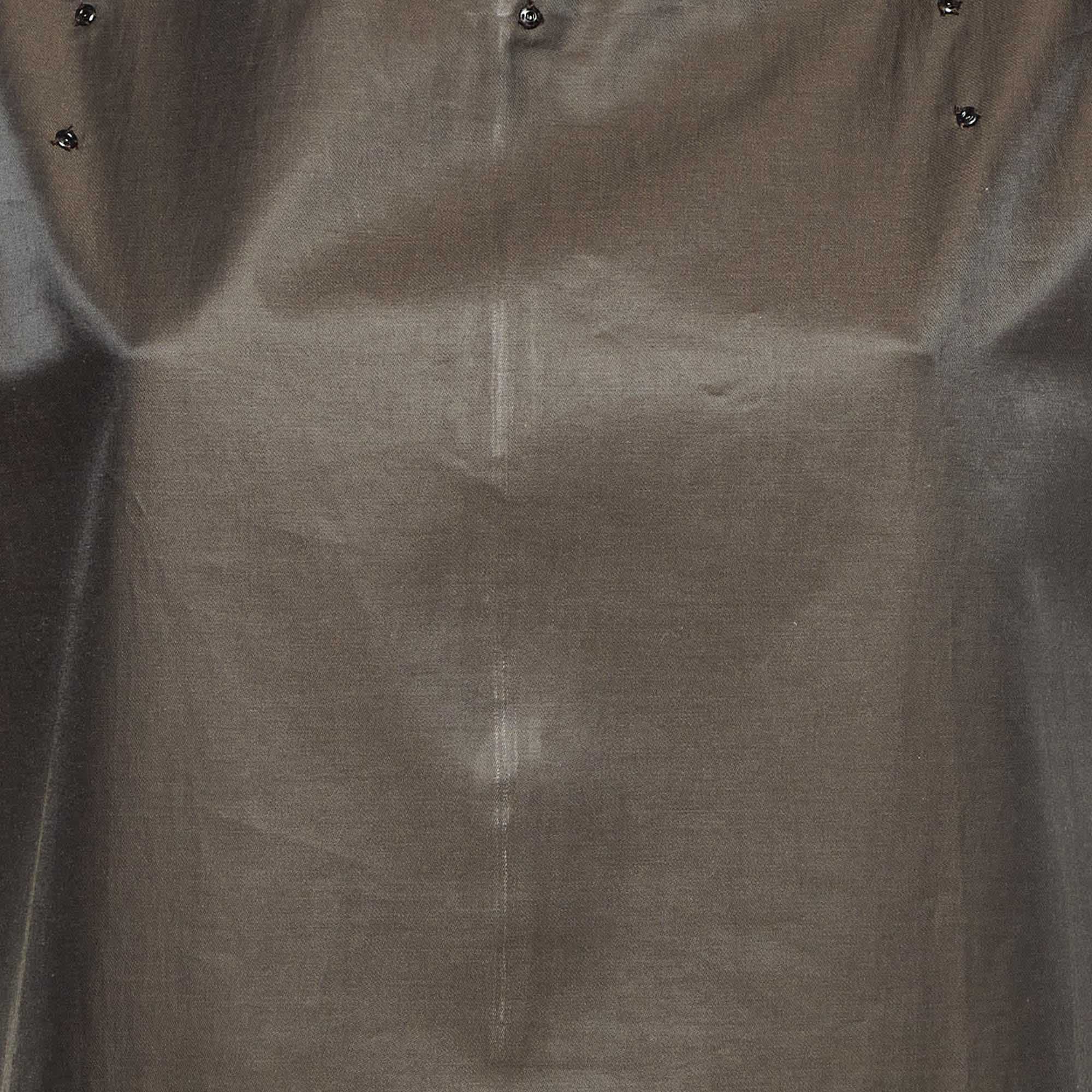 BLEND Brown Cotton Blend Shift Dress