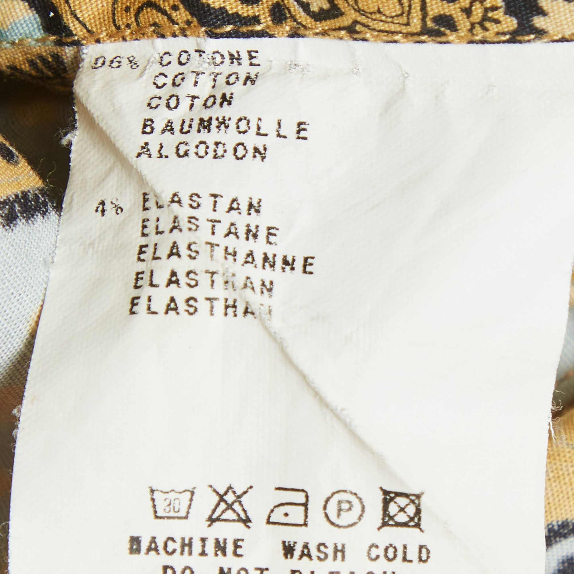 Yellow Etro Yellow Printed Cotton Button Front Shirt
