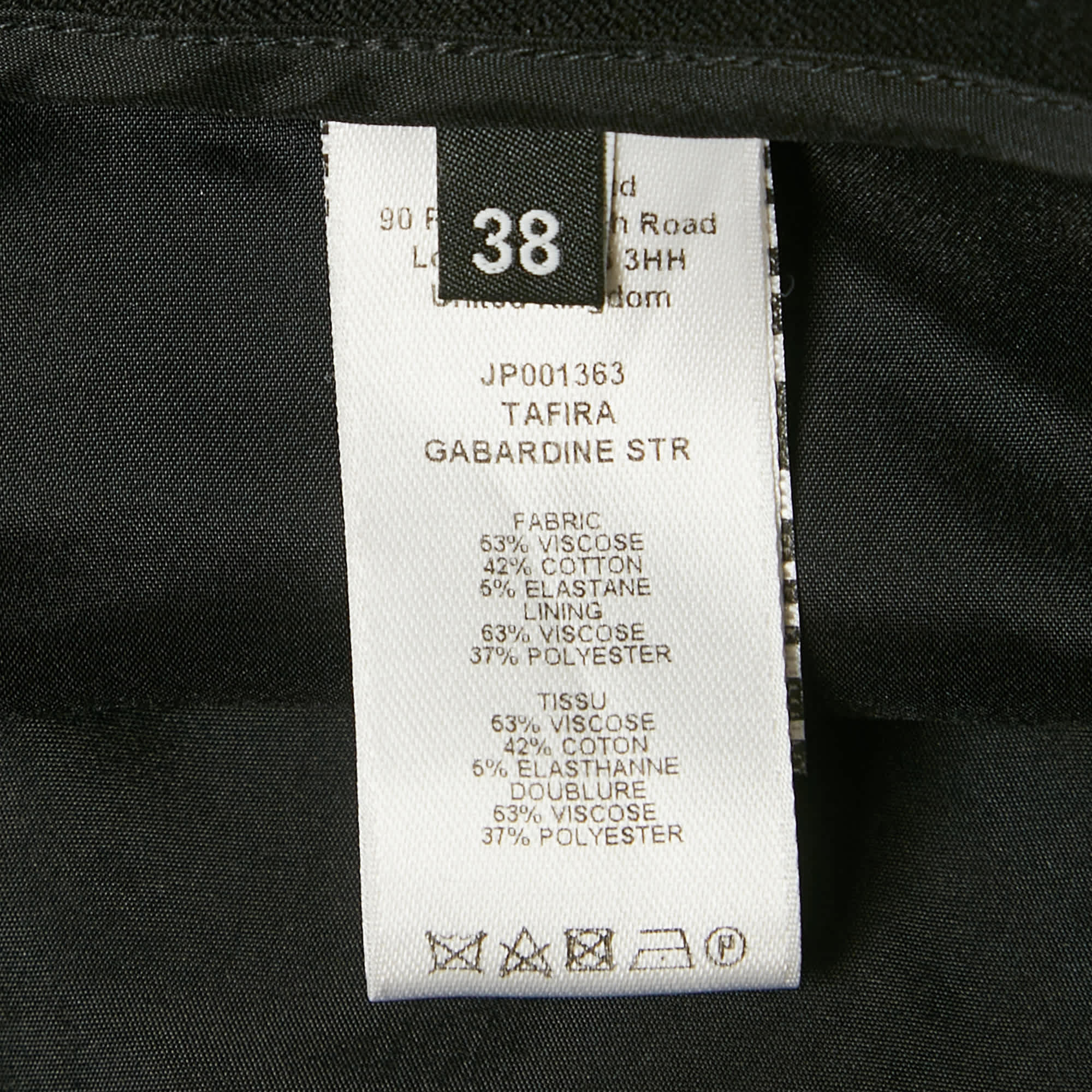 GABARDINE Joseph Black Gabardine Tafira Stretch Trousers