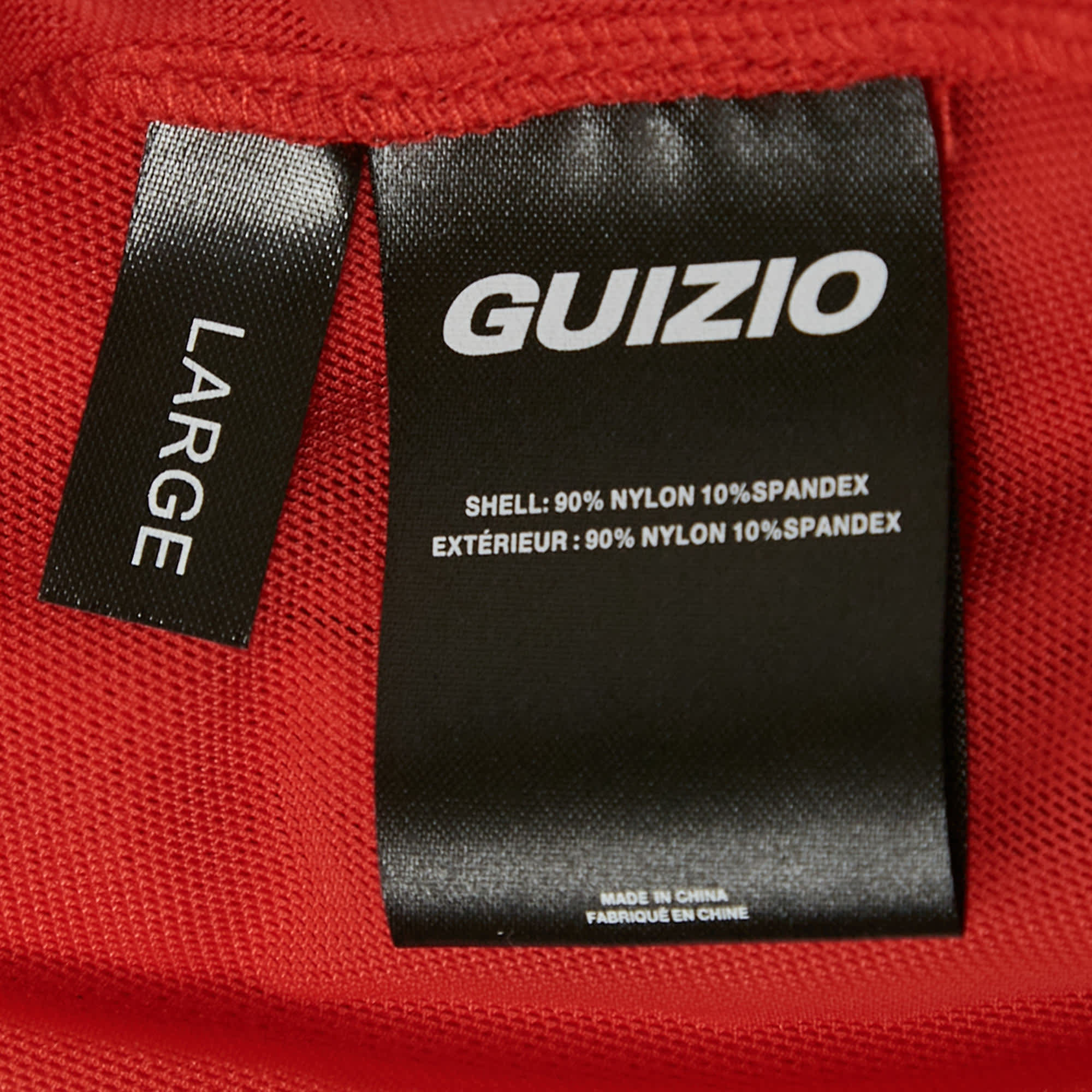 Guizio Red Mesh Strapless Lyla Twist Dress