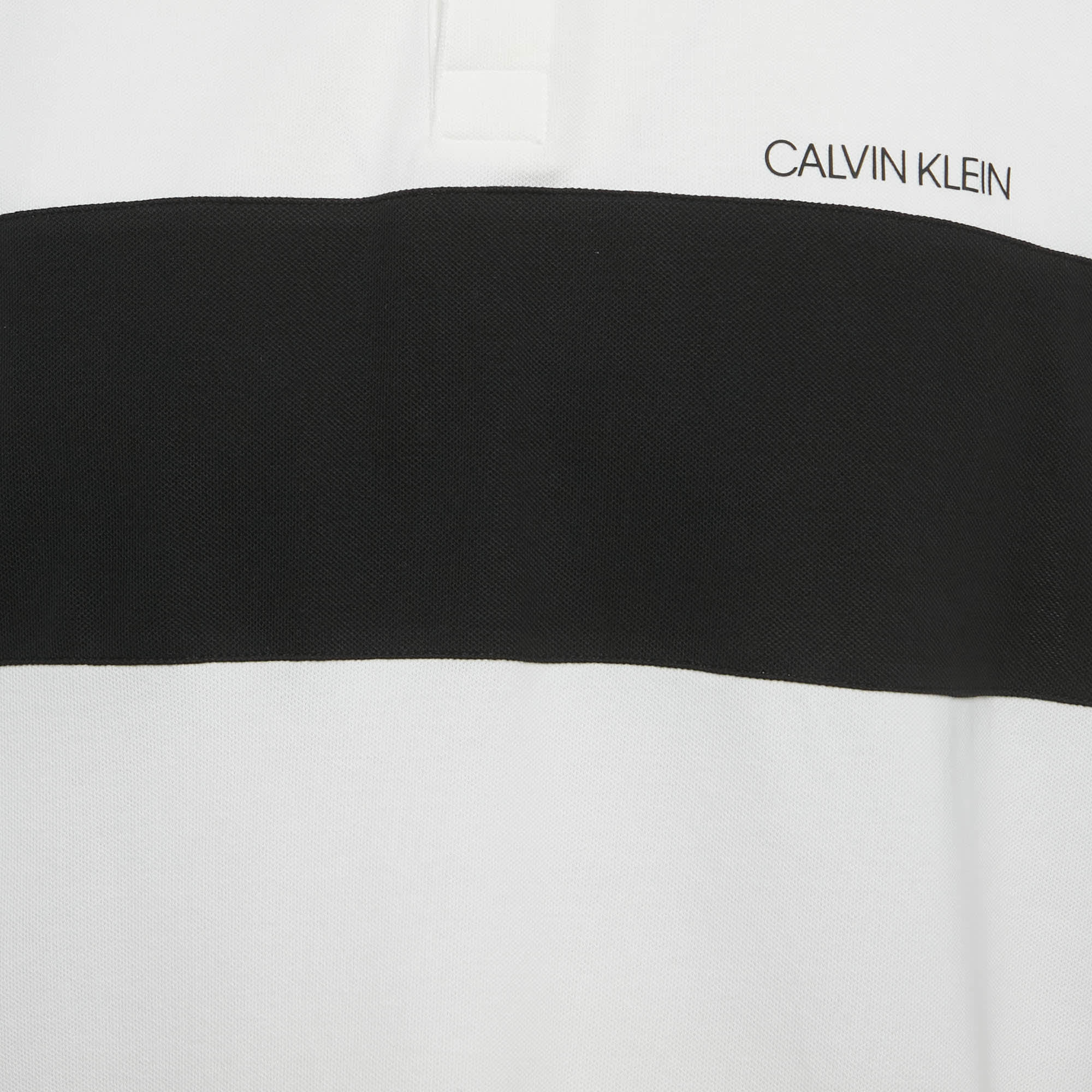 White Logo Applique Cotton Slim Fit Polo T - Shirt Xxl