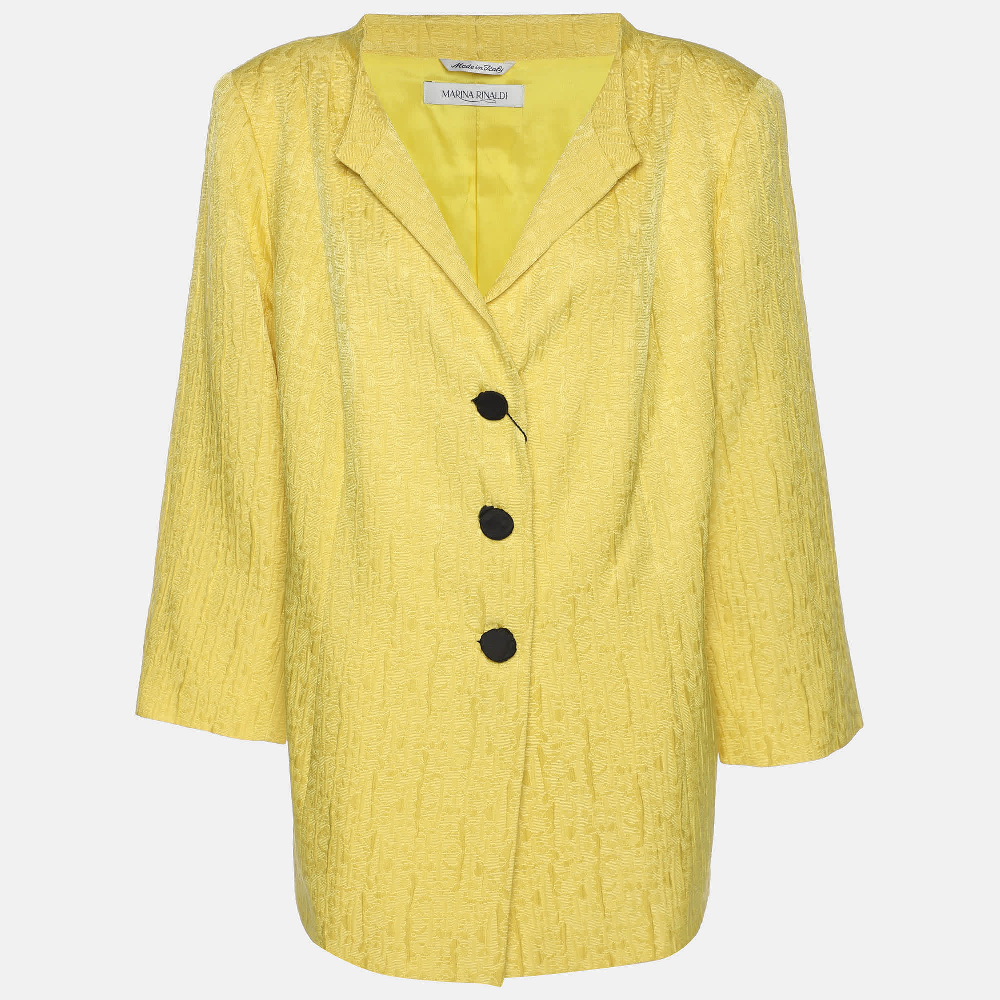Marina Rinaldi Yellow Jacquard Blazer