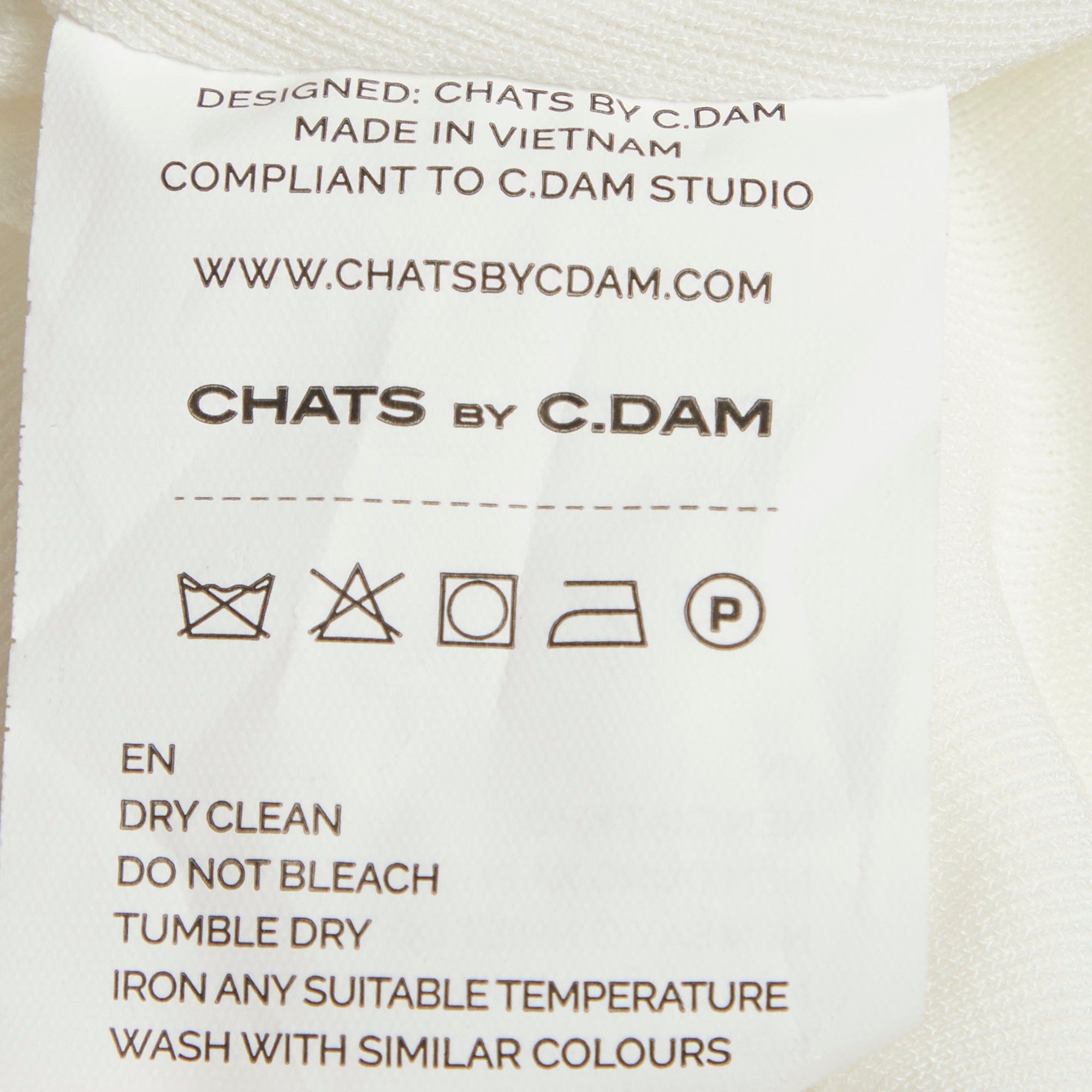 WHITE* Chat By C. Dam White Jersey Draped Off Shoulder Dami Top