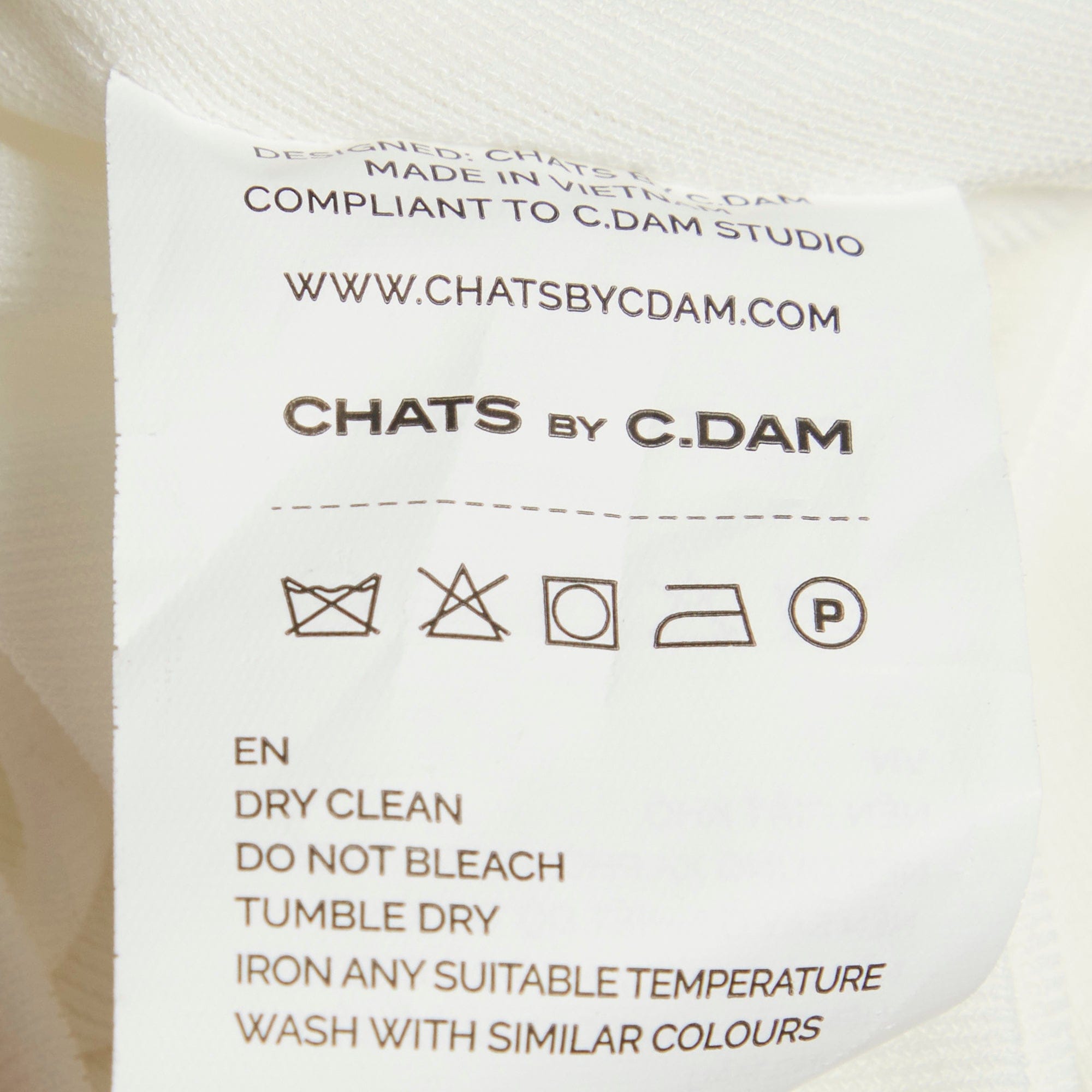WHITE* Chat By C. Dam White Jersey Draped Off Shoulder Dami Top