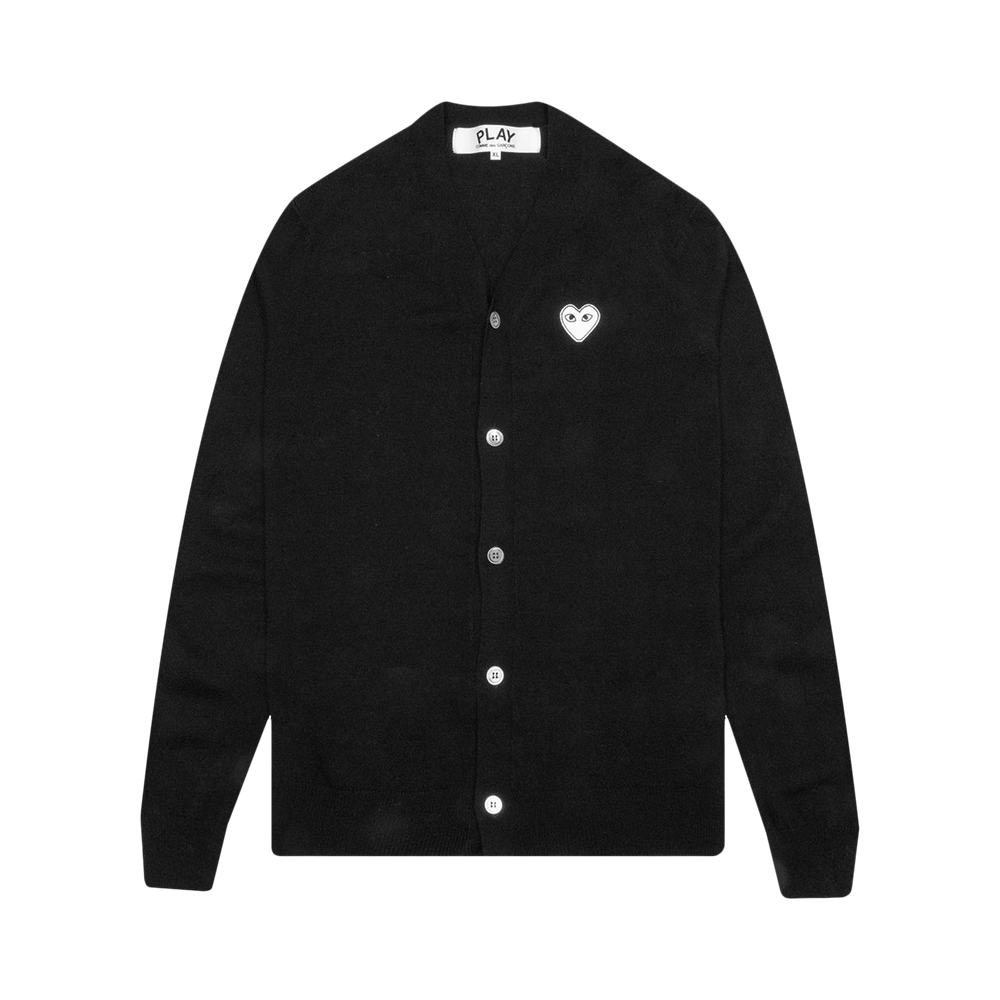 Comme des Garçons PLAY V-Neck Cardigan Black