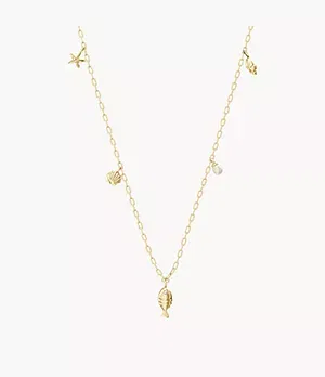 Sea Sutton By The Sea Gold - Tone Brass Shell Necklace