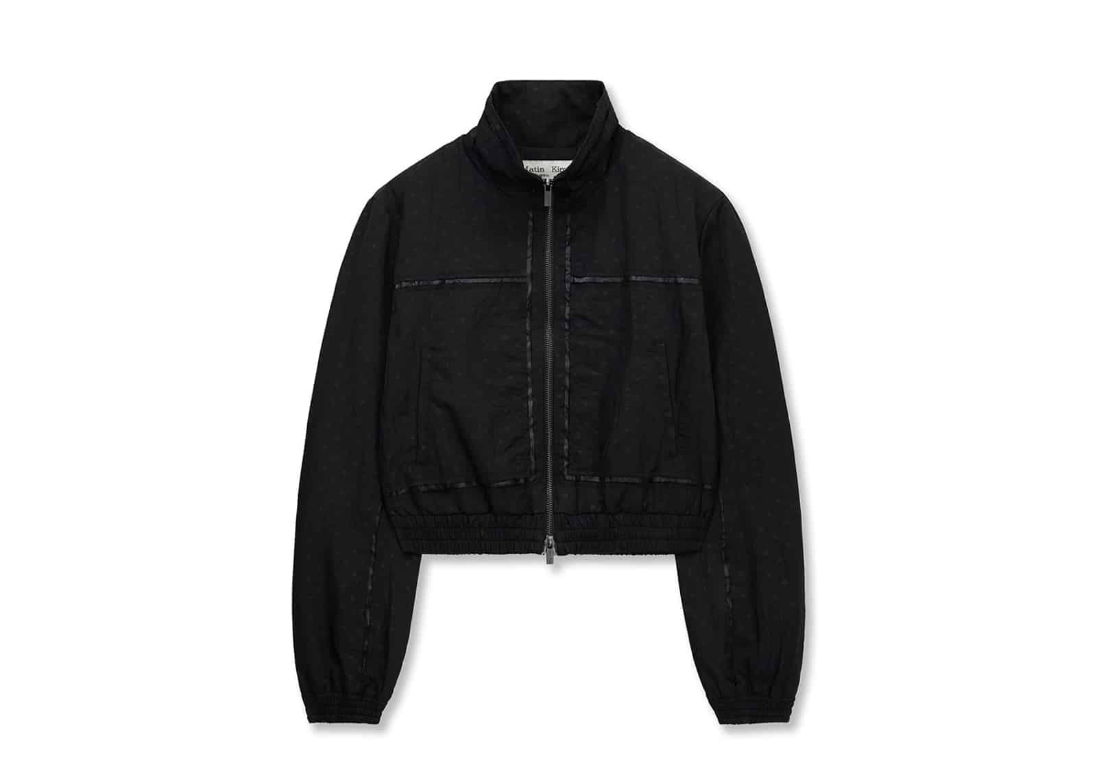 Matin Kim Cropped Embroidery Back Logo Jumper Strong Black JP005