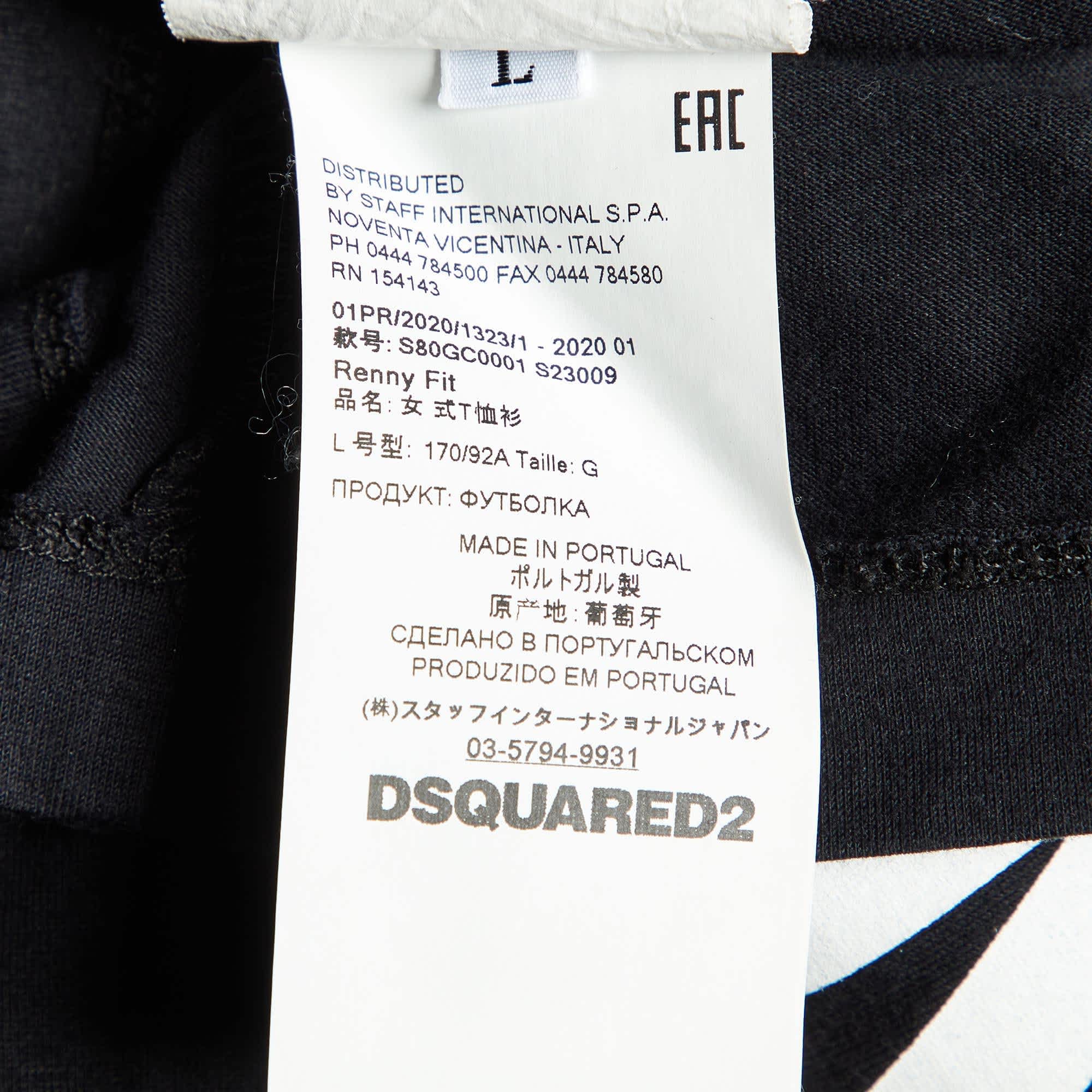 Logo Black Logo Printed Icon Cotton Regular Fit T - Shirt