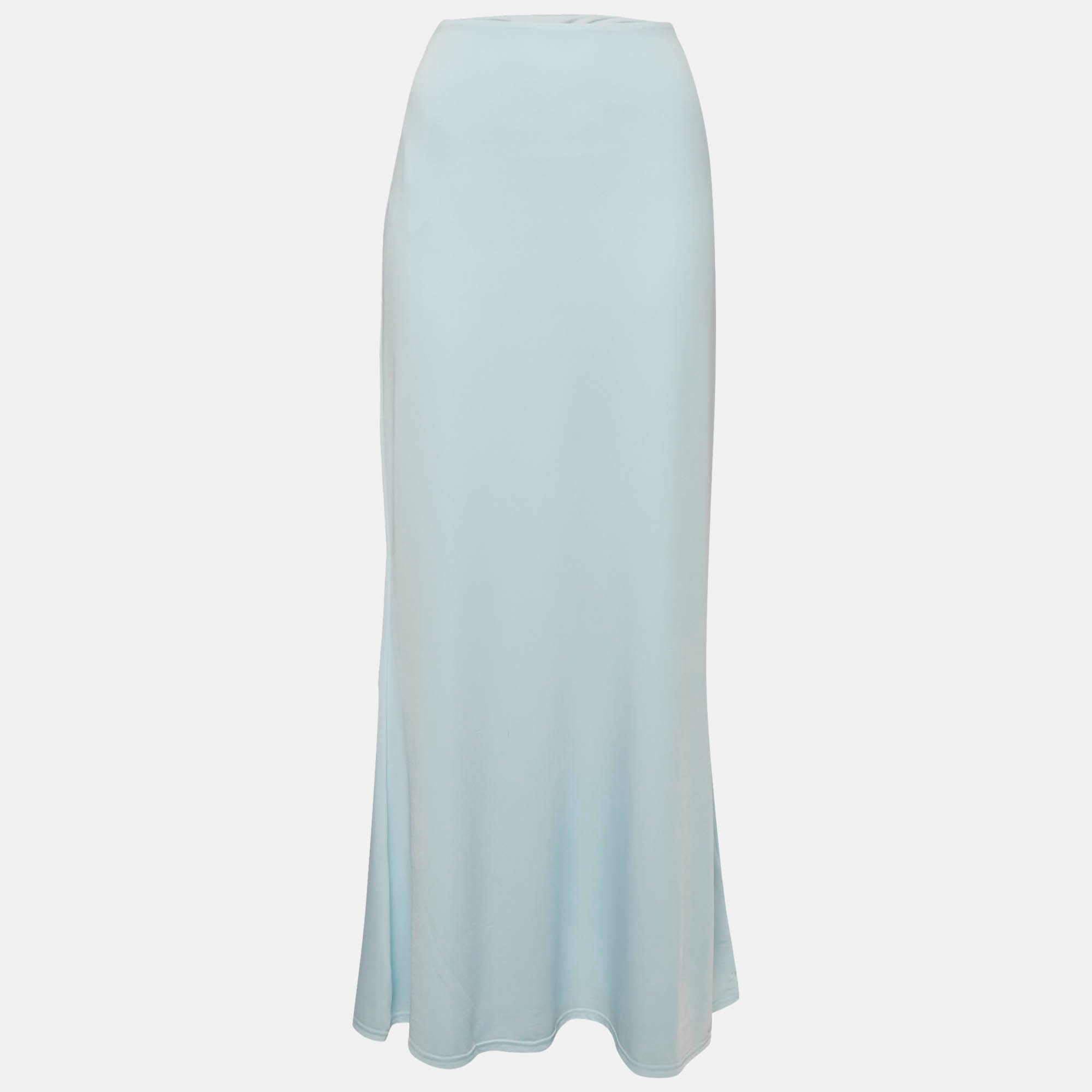 Blue Meshki Blue Jersey Maxi Skirt