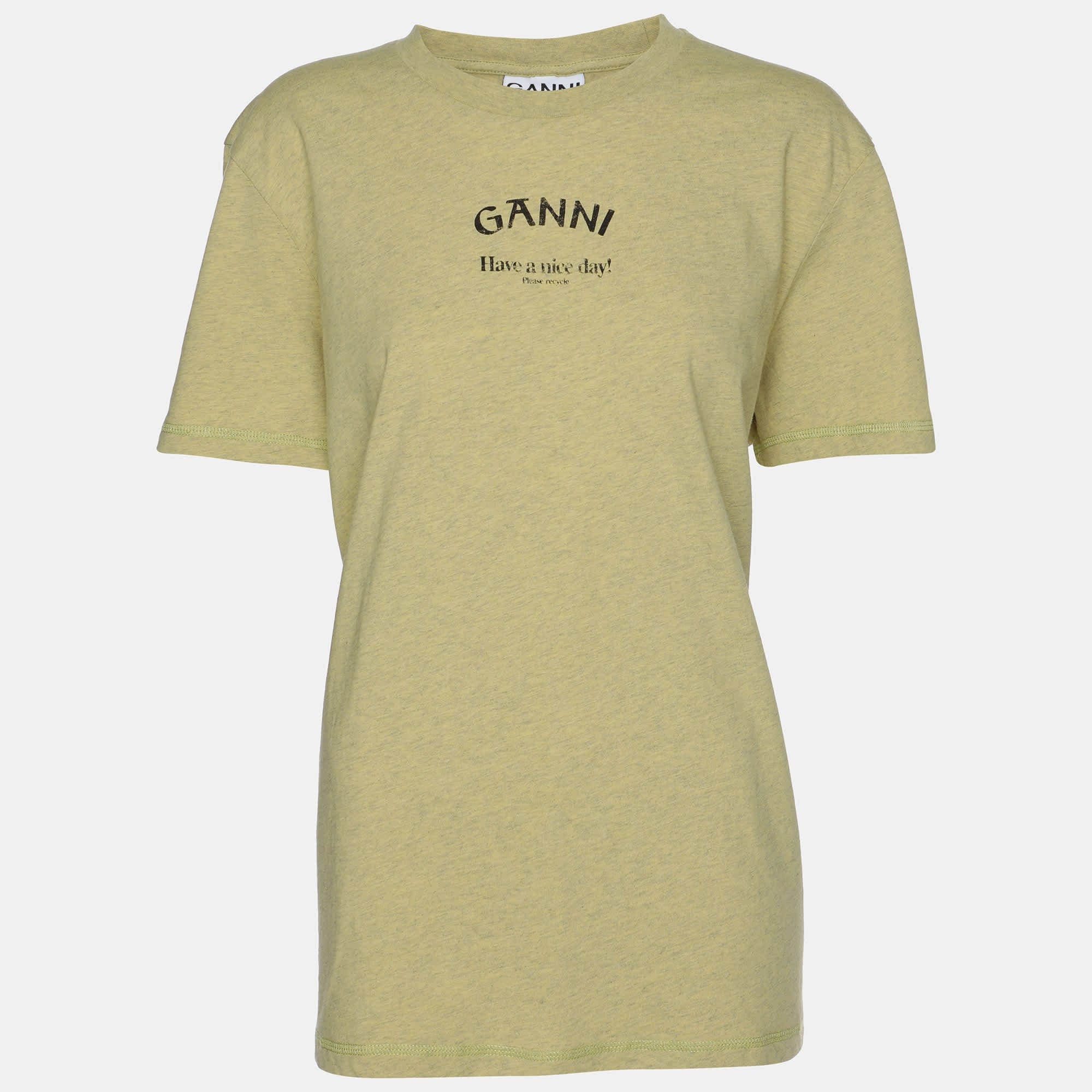 Yellow Leek Yellow Logo Print T - Shirt