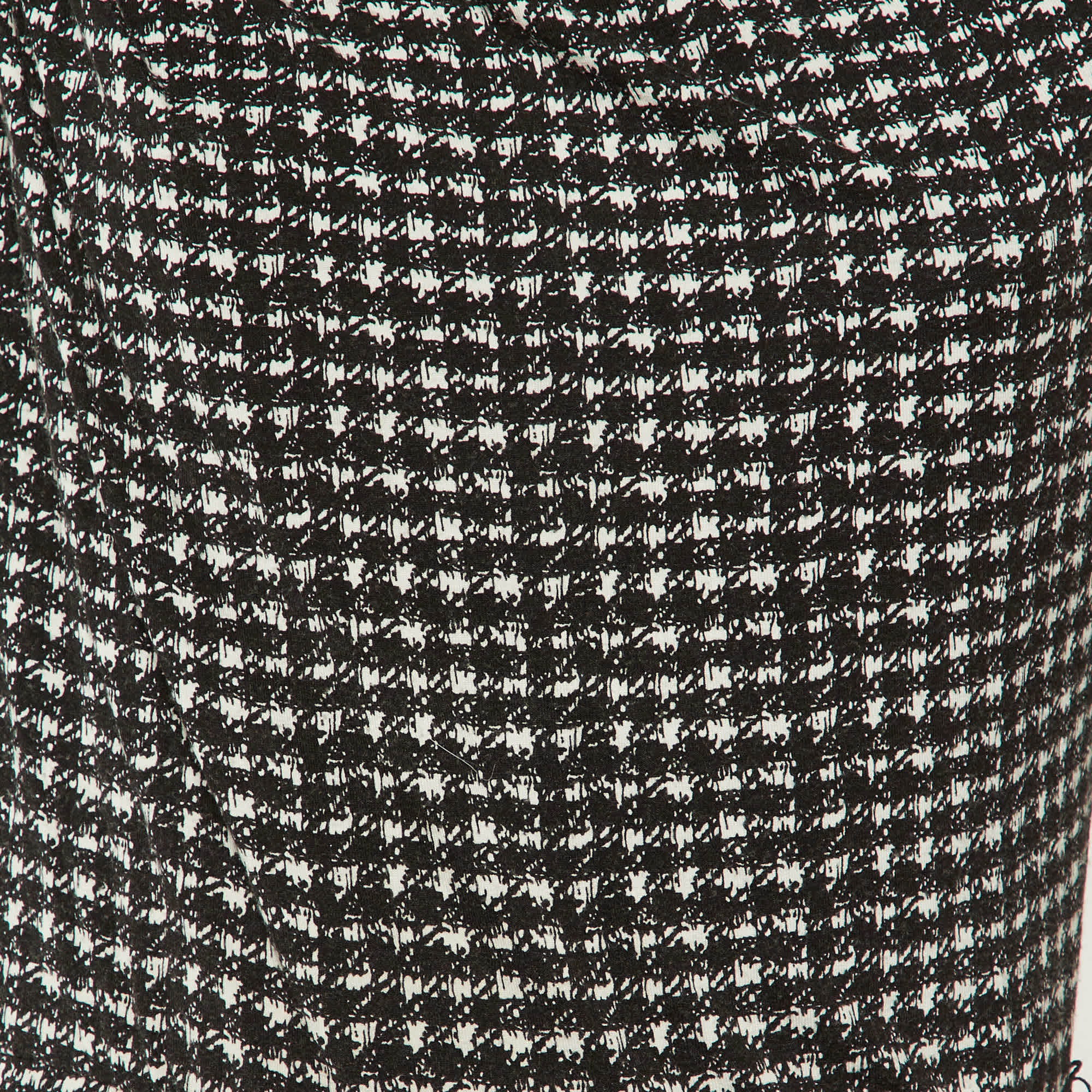 Max Mara Studio Black Printed Jersey Midi Dress