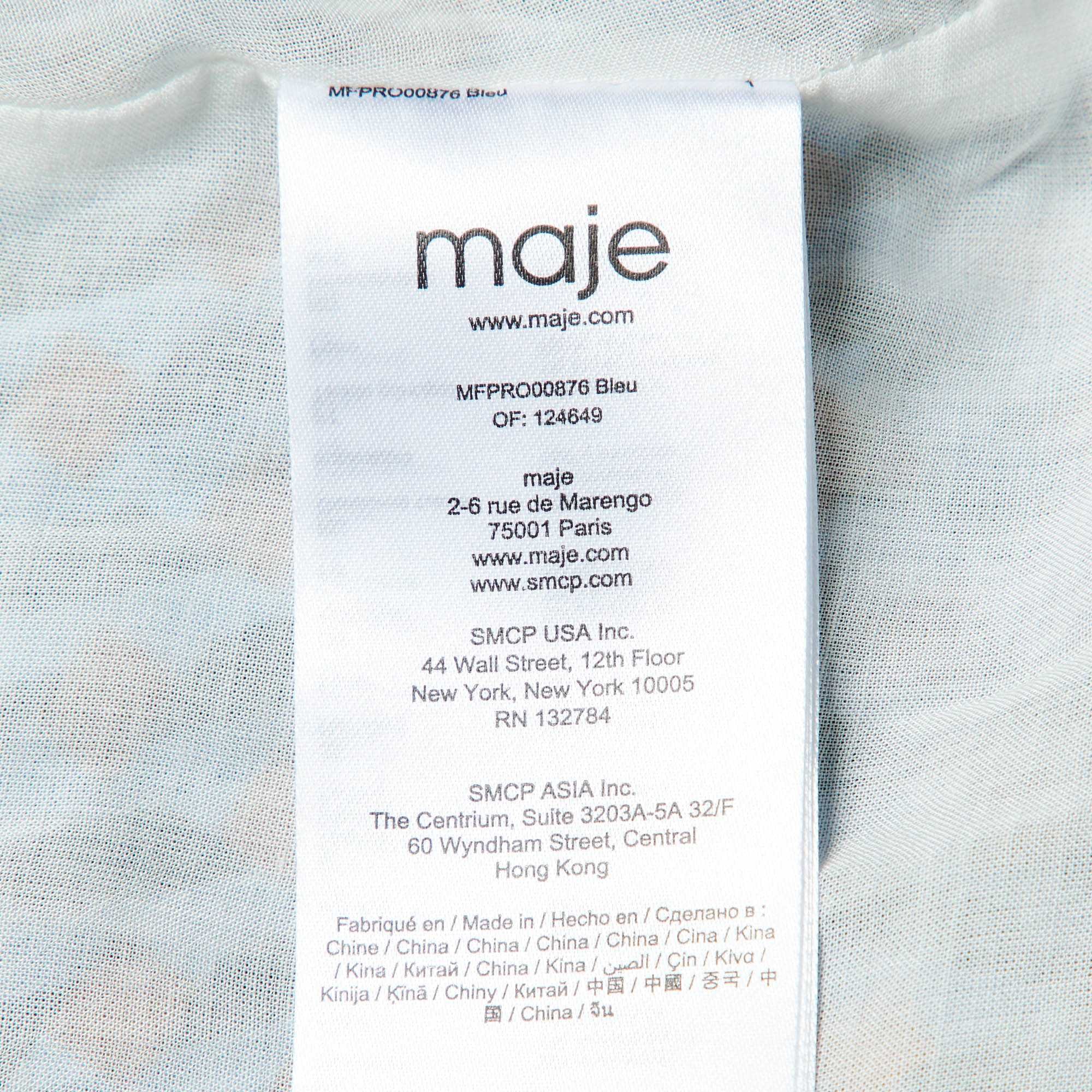 PLISSÈ Maje Blue Geometric Print Lurex Plisse Rockilane Mini Dress