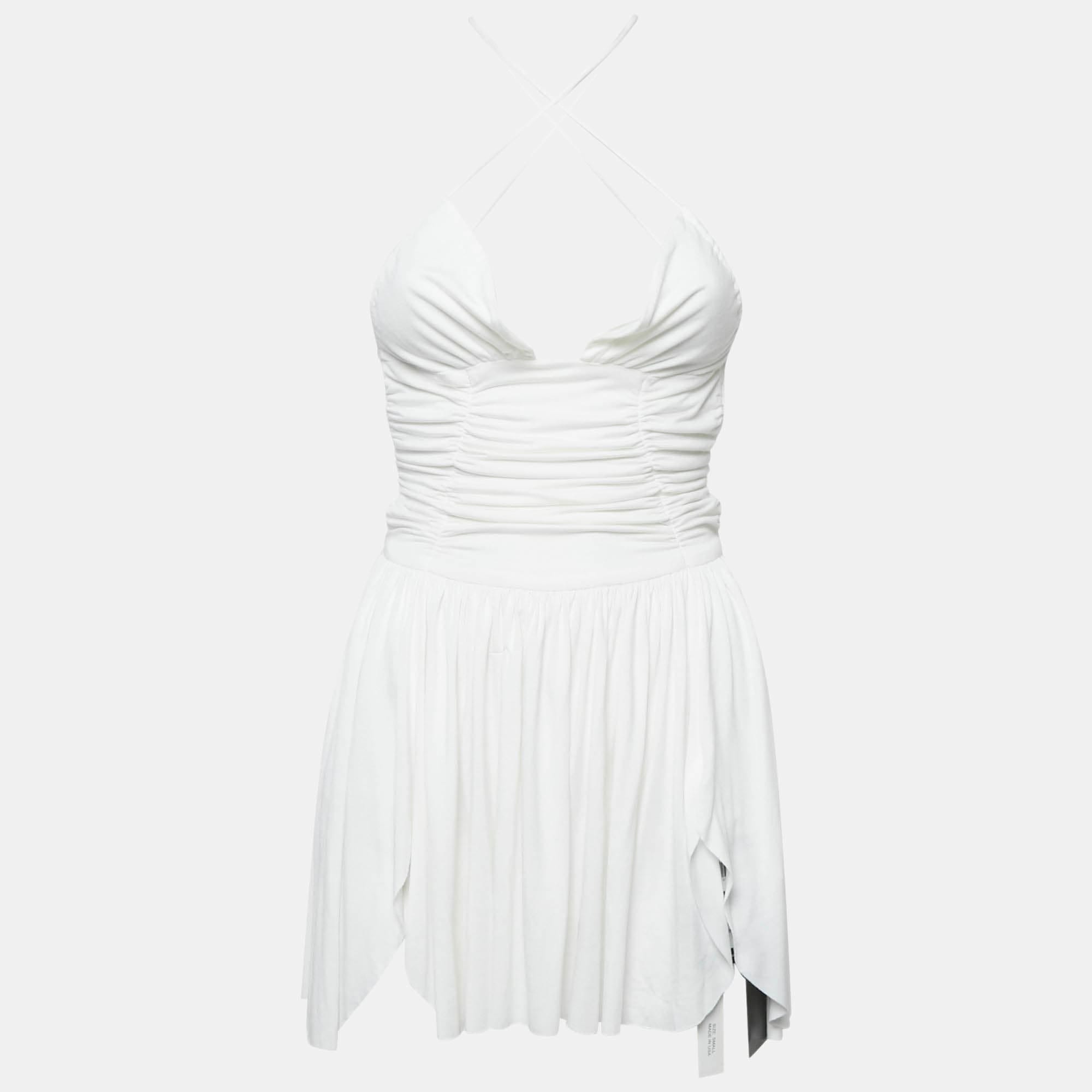 WHITE* Are You Am I White Jersey Mini Dress