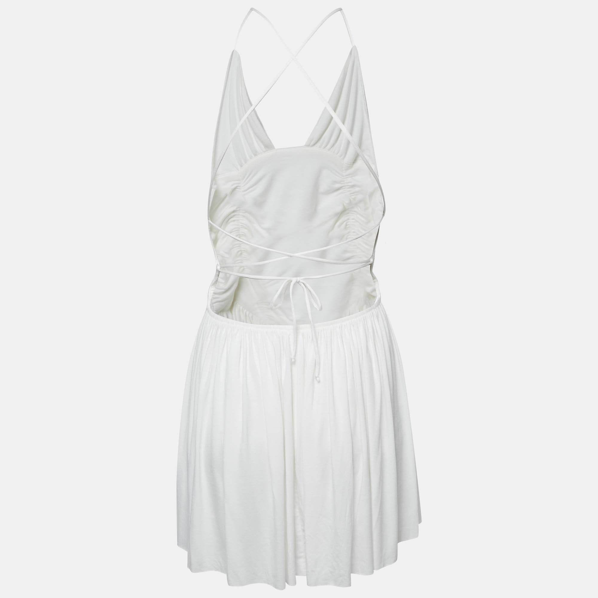 WHITE* Are You Am I White Jersey Mini Dress