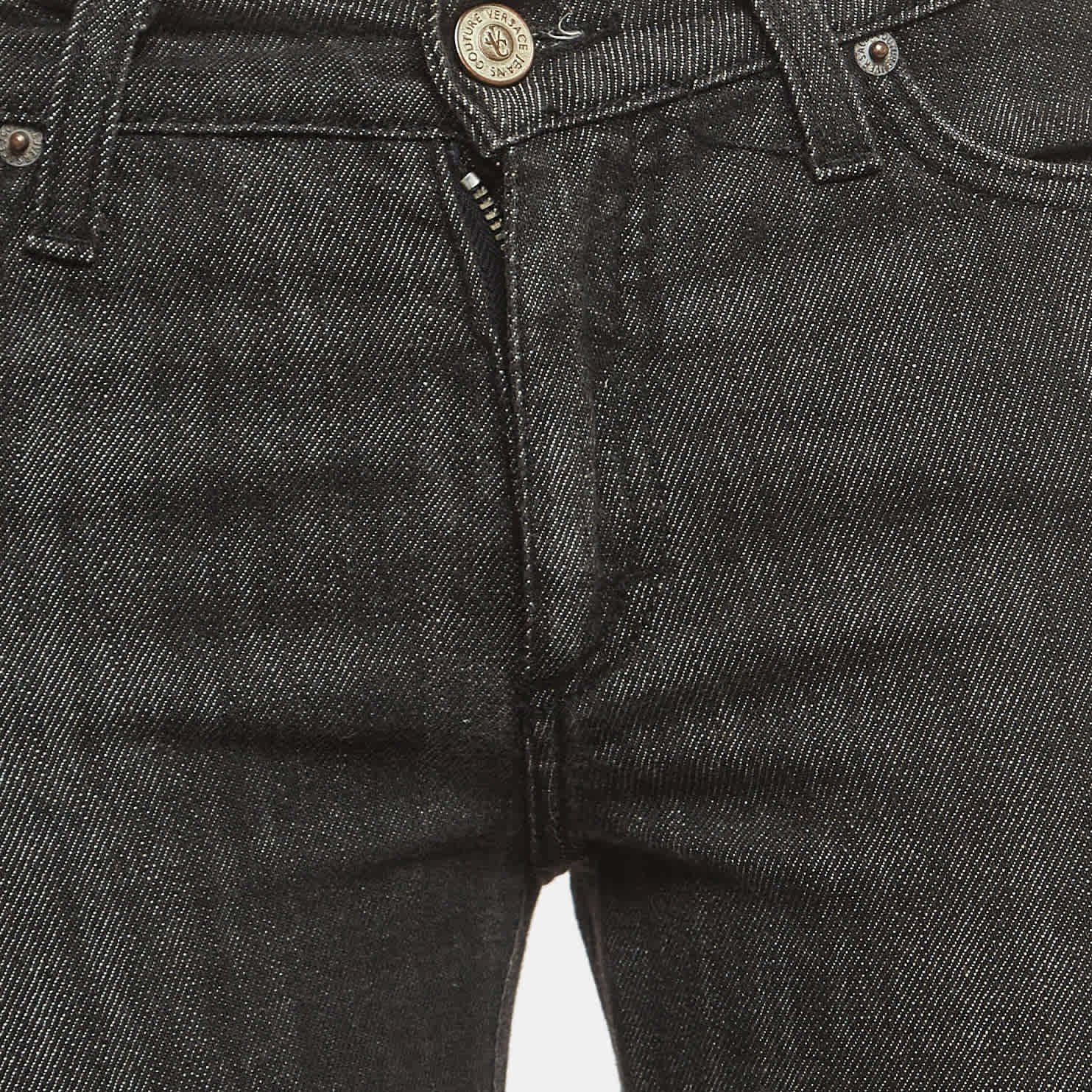 COUTURE Jeans Couture Black Embroidered Denim Jeans M Waist 30"