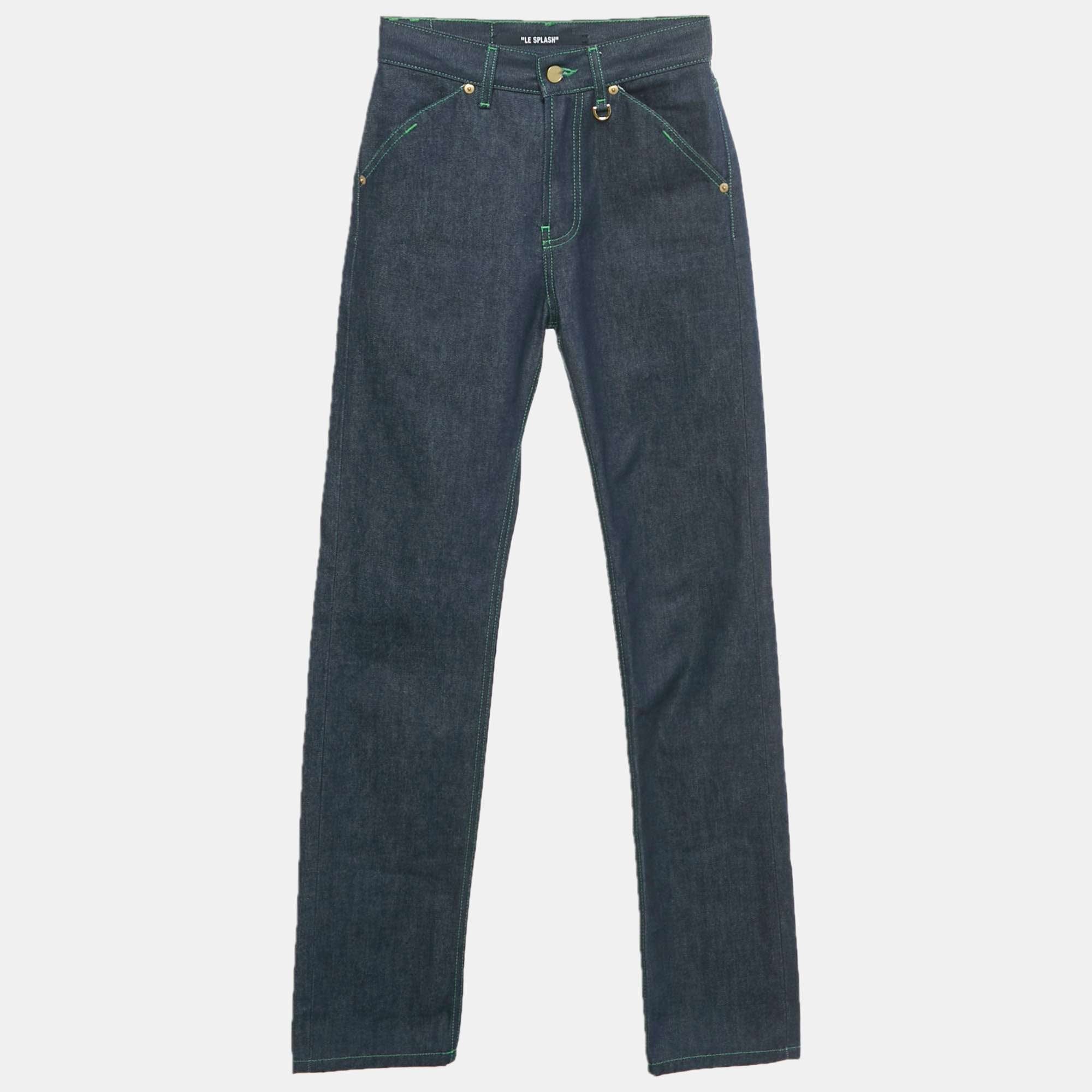 Blue Denim Le De Nimes High - Rise Jeans S/waist 25"