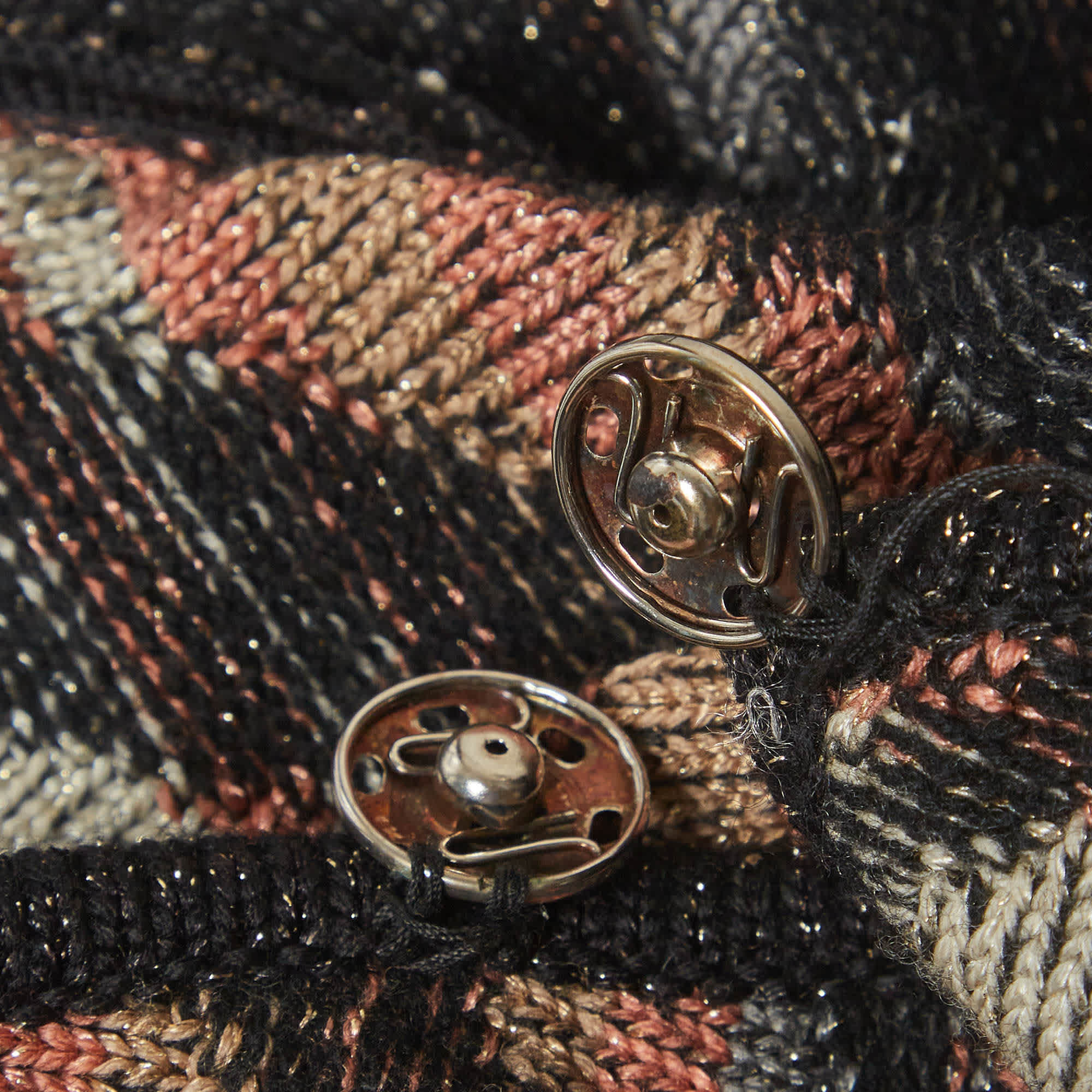 M Missoni Multicolour Zigzag Knit Long Cardigan
