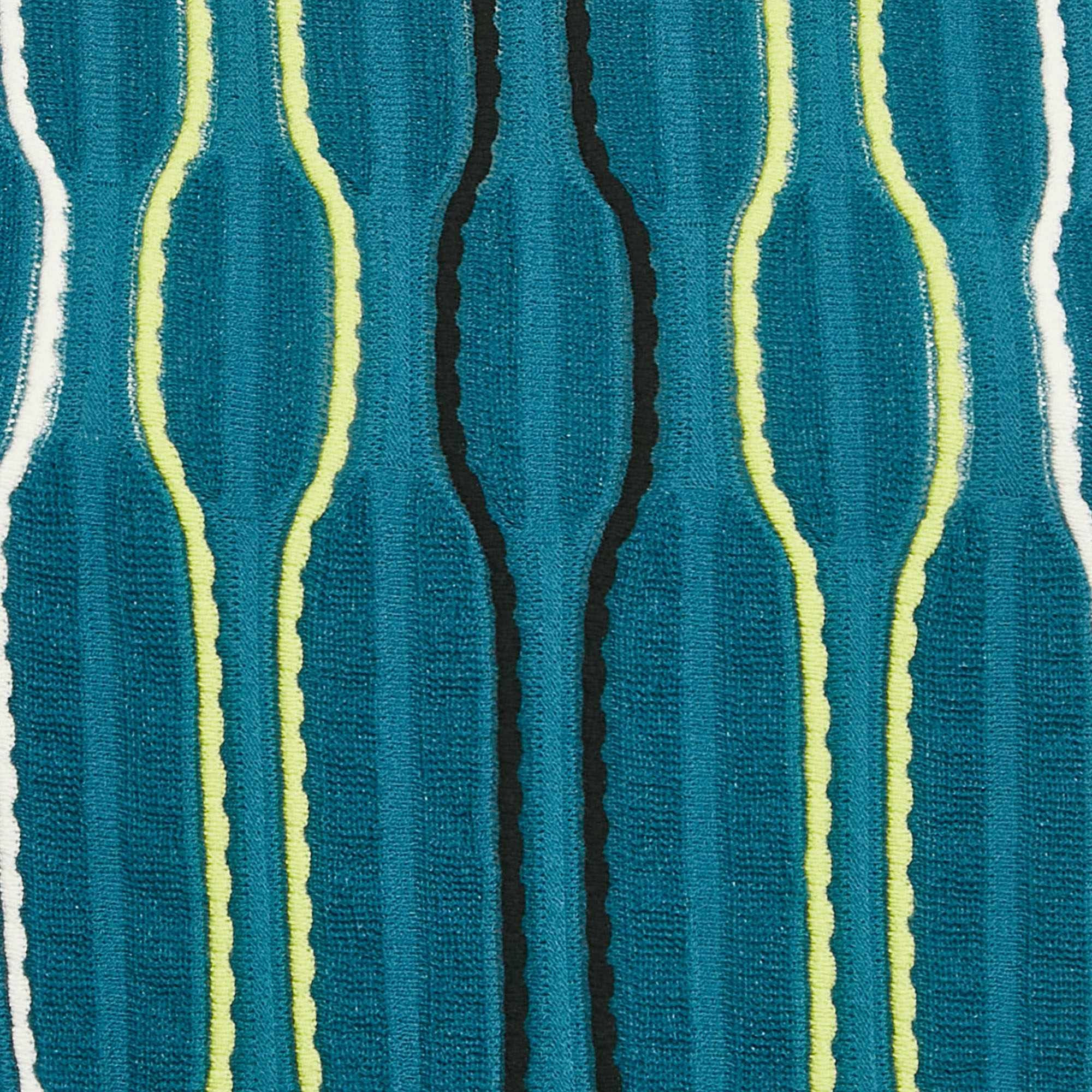 M Missoni Sea Green Wave Pattern Knit T - Shirt