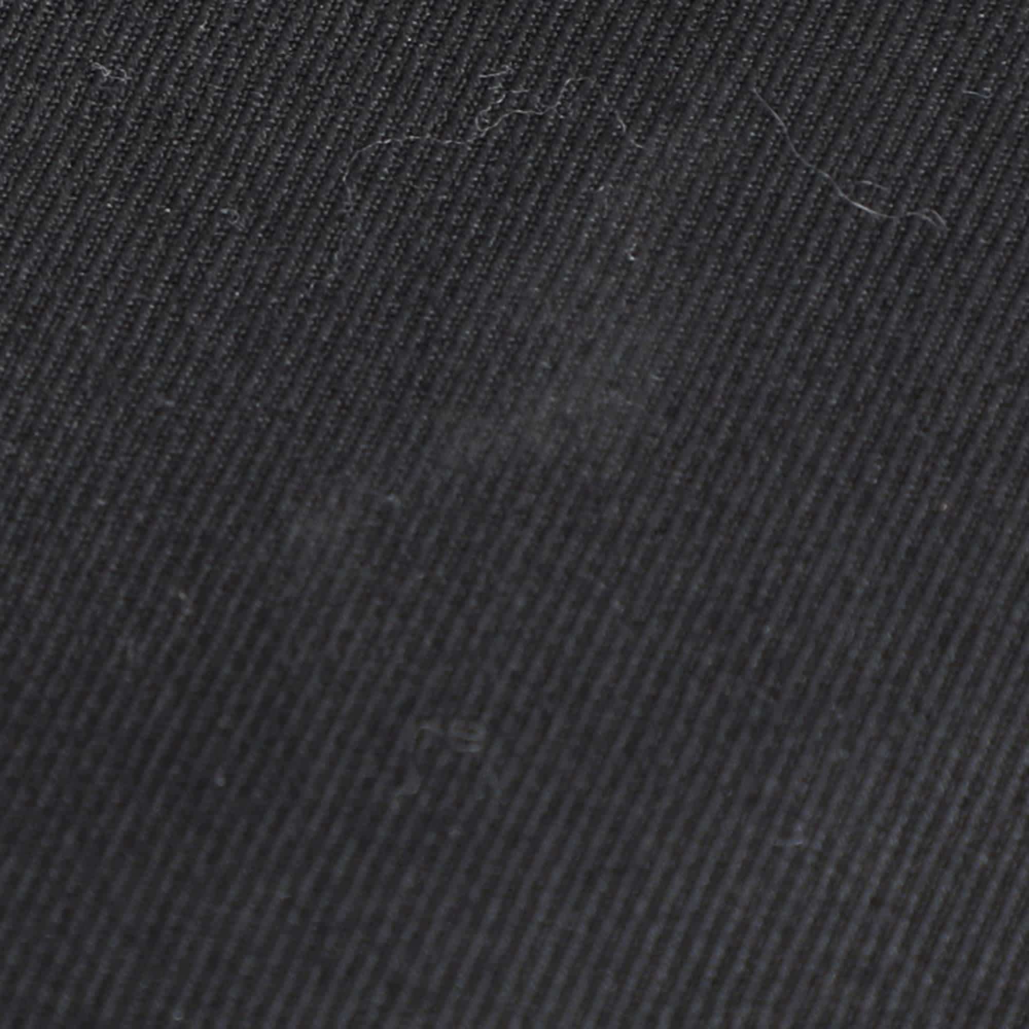 GABARDINE Black Gabardine Fabric Safety Pin Collar Blazer