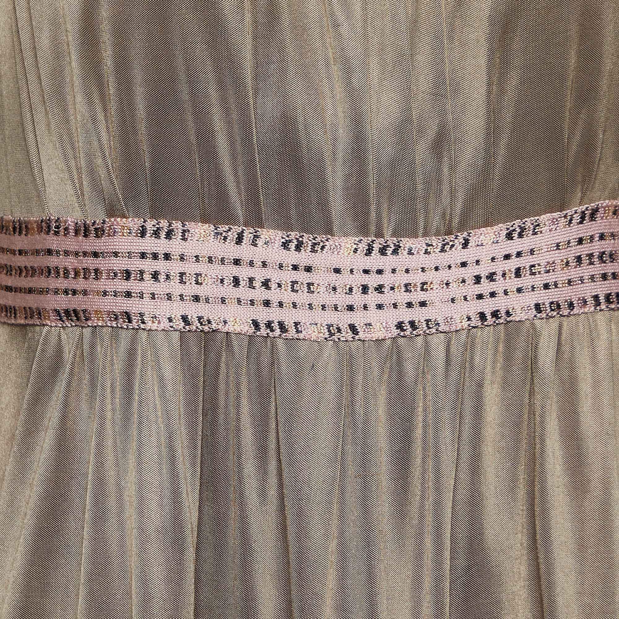 M Missoni Beige Jersey Tiered Short Dress