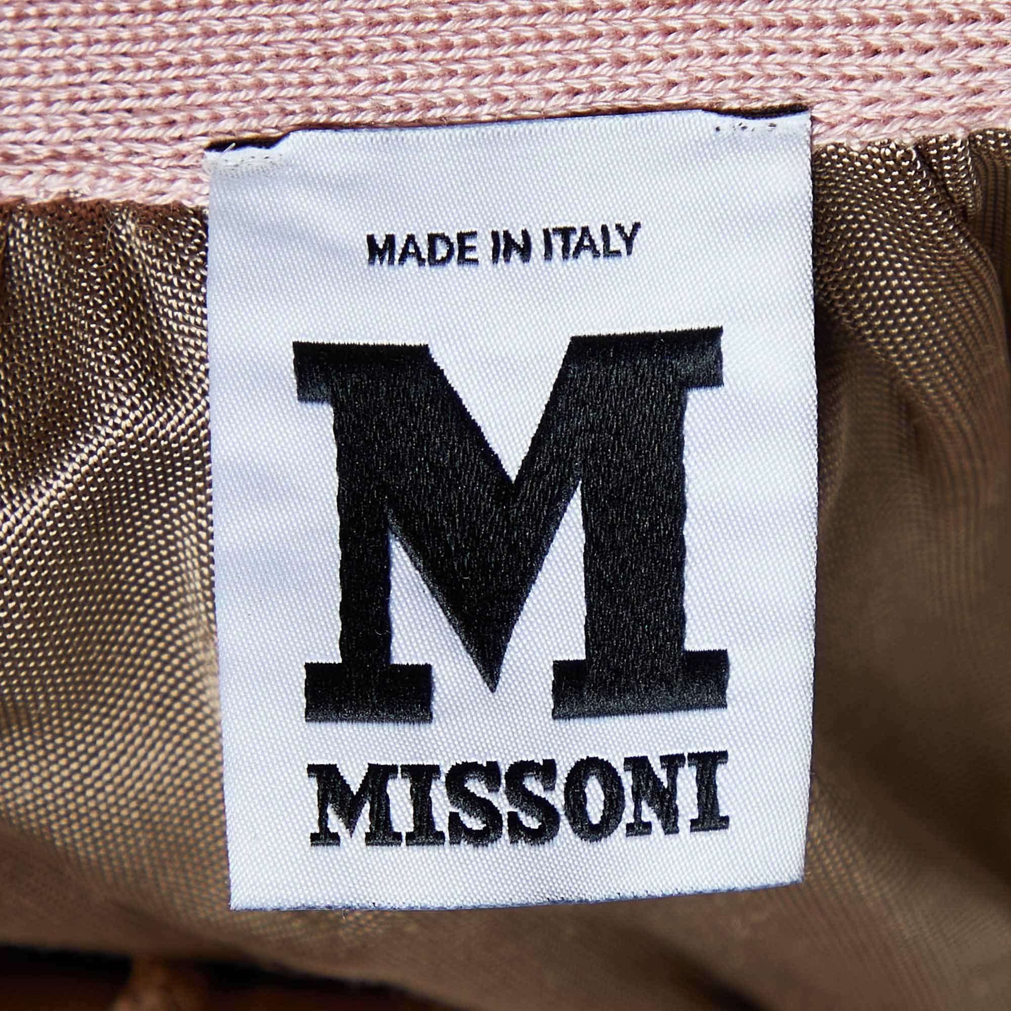 M Missoni Beige Jersey Tiered Short Dress