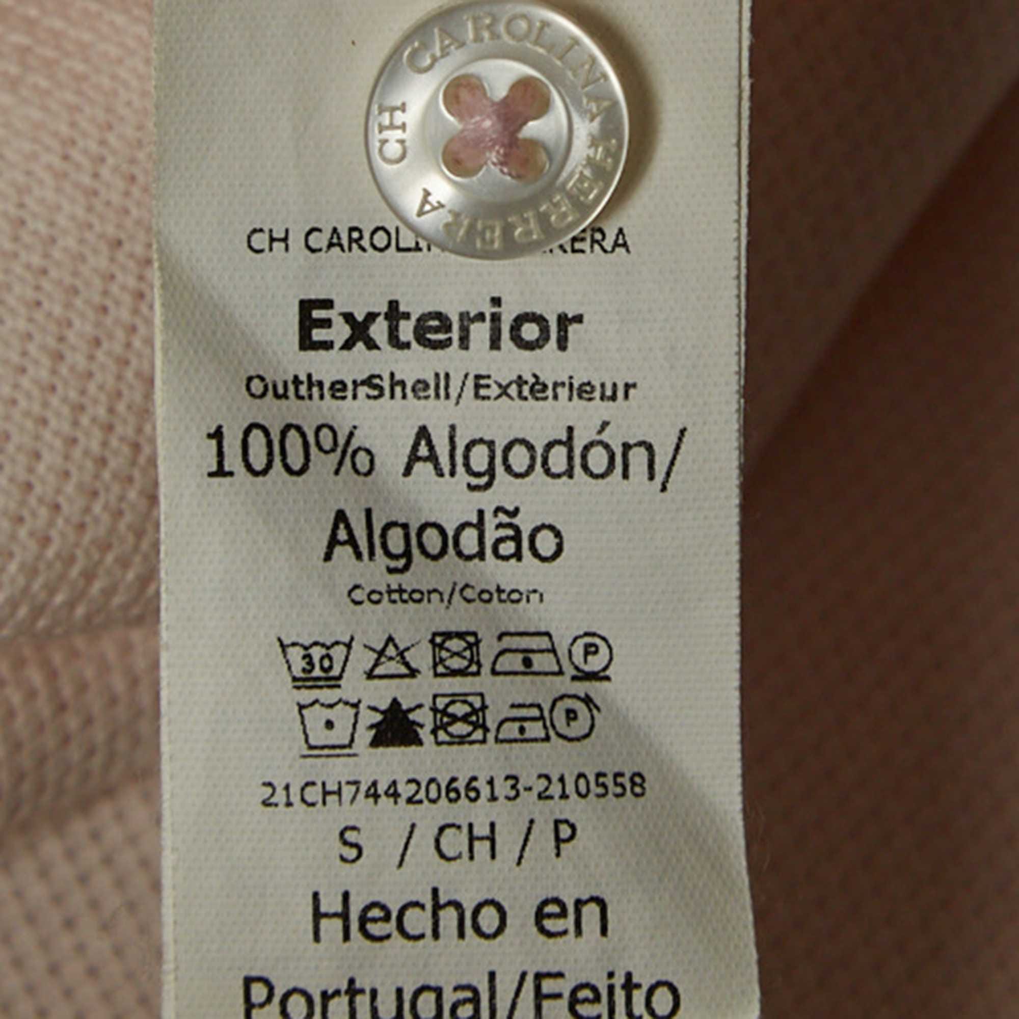 Ch Carolina Herrera Light Pink Cotton Mini Polo Dress