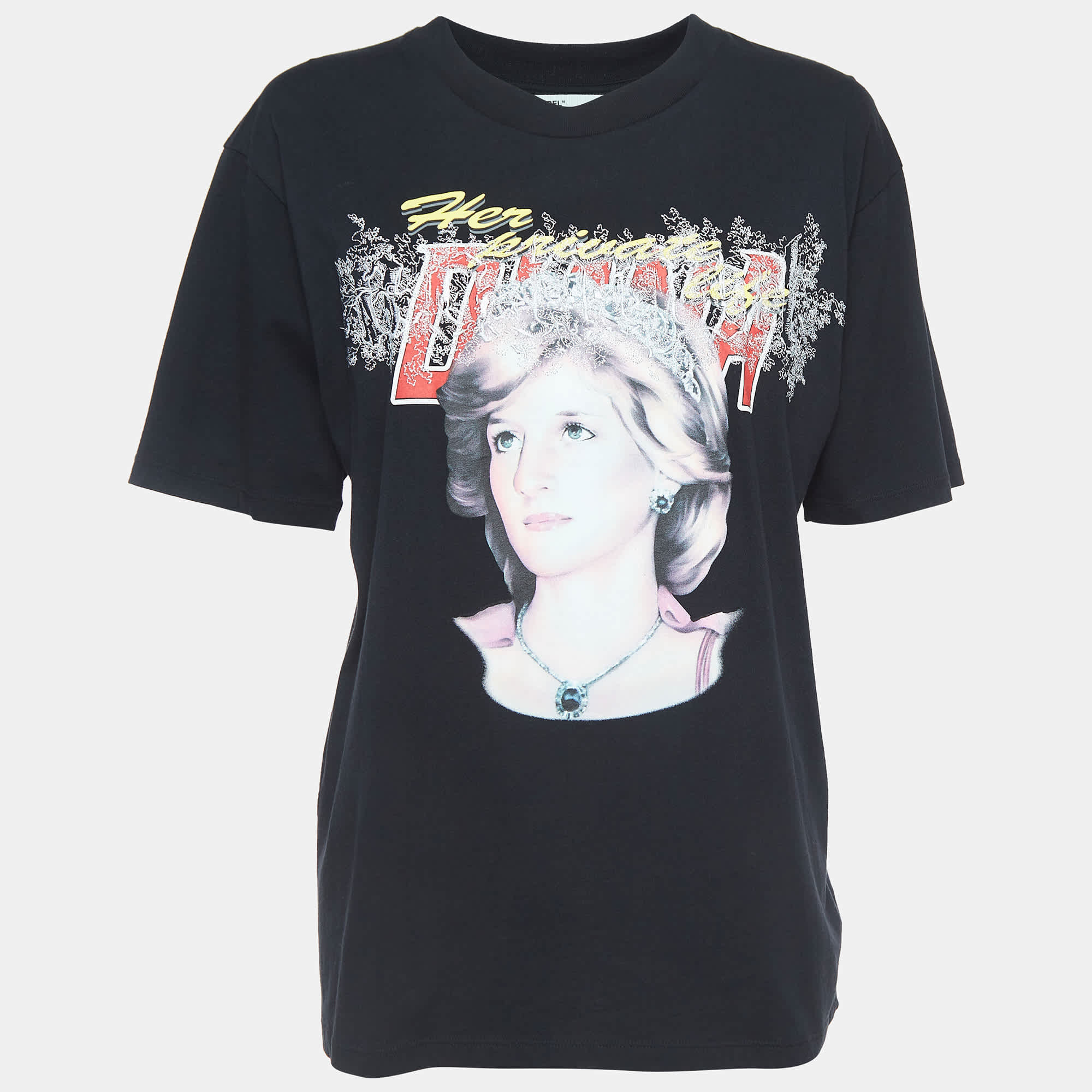 Retro Black Retro Print Cotton Half Sleeve T - Shirt