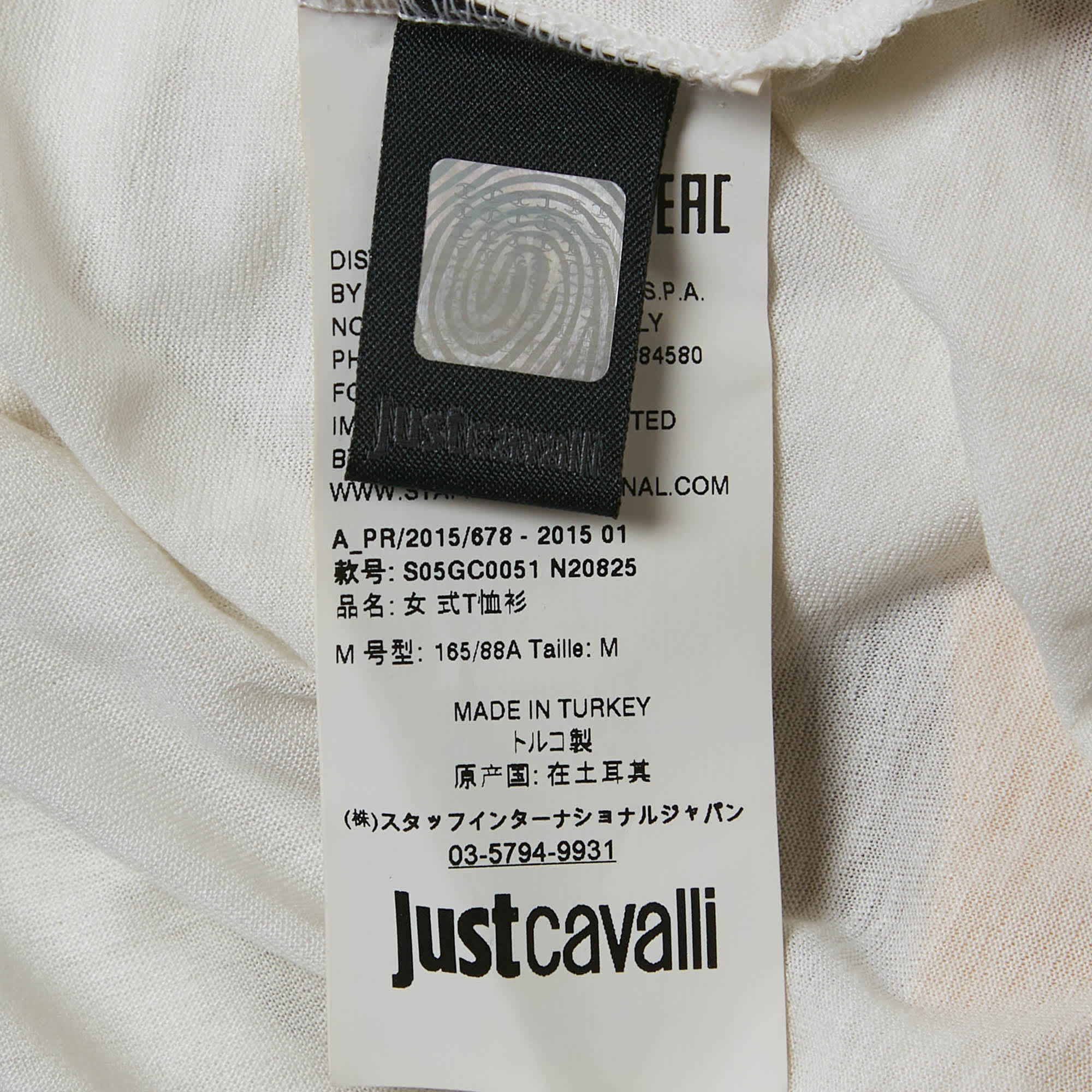 White Printed Embellished Jersey T - Shirt
