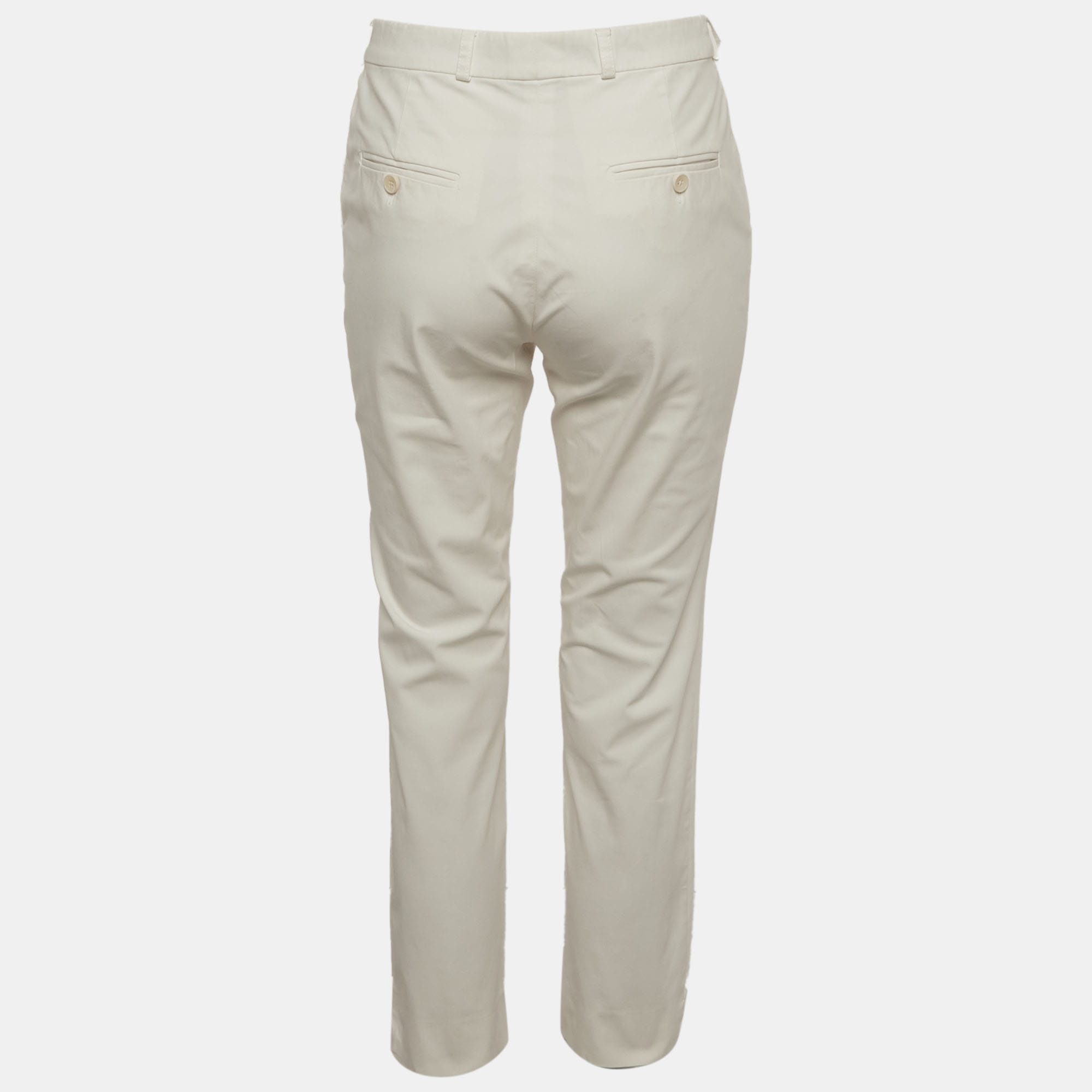 WHITE* Etro White Cotton Slim Fit Trousers