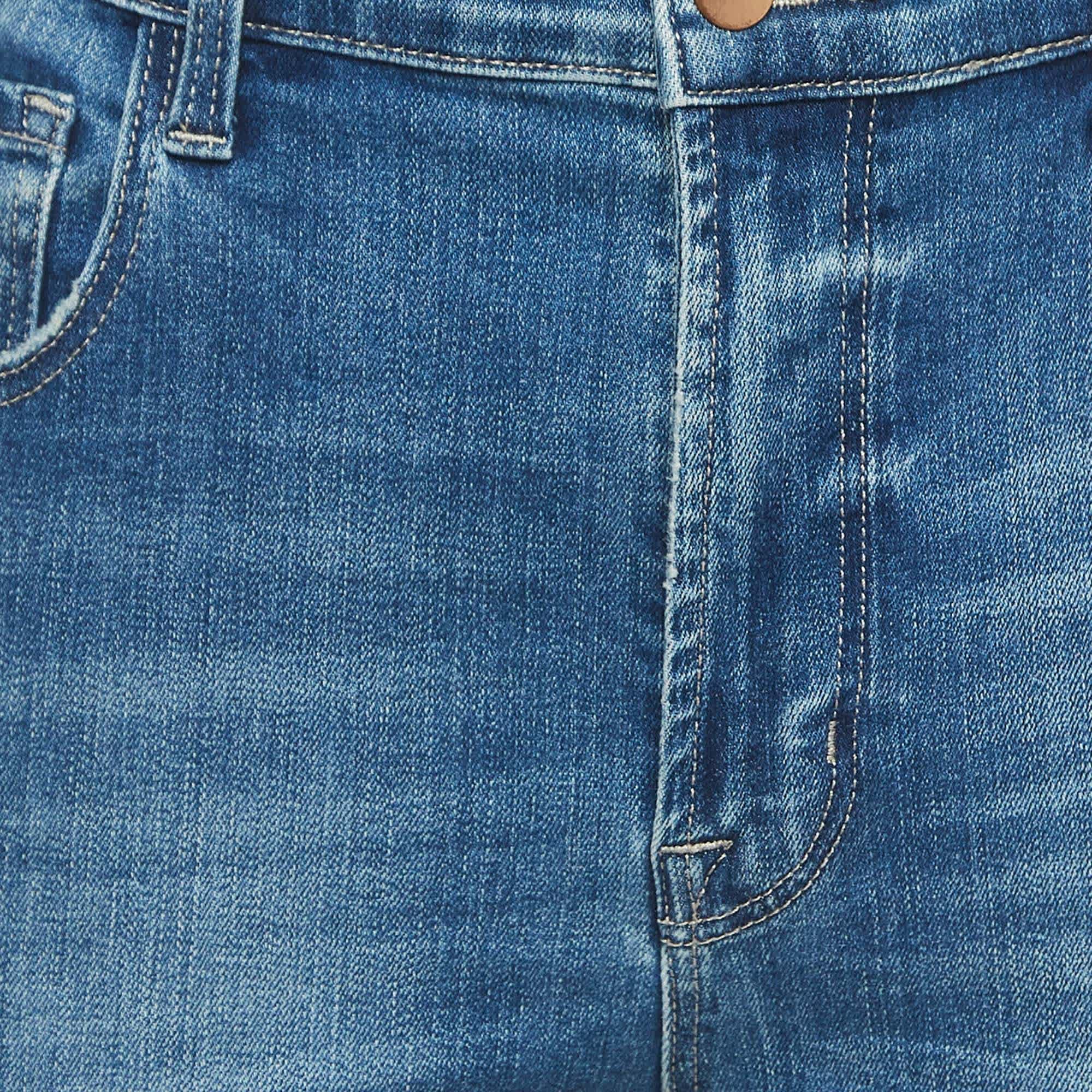 Blue Washed Denim Skinny Jeans M Waist 29"