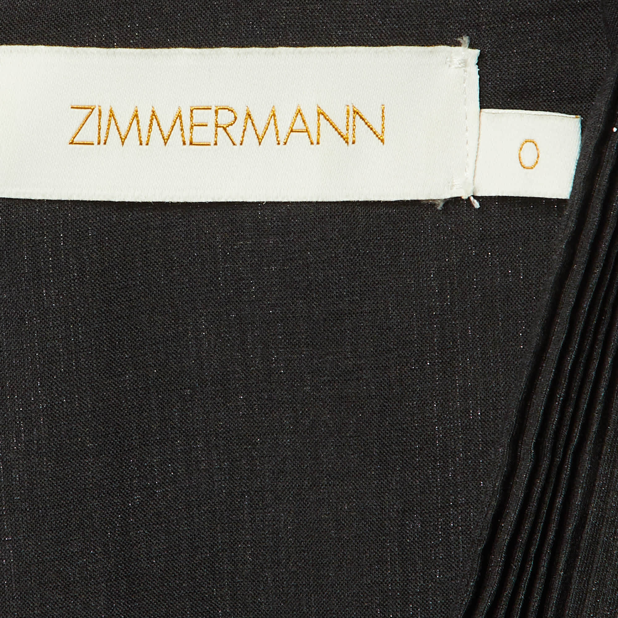 Zimmerman Black Plisse Mini Dress