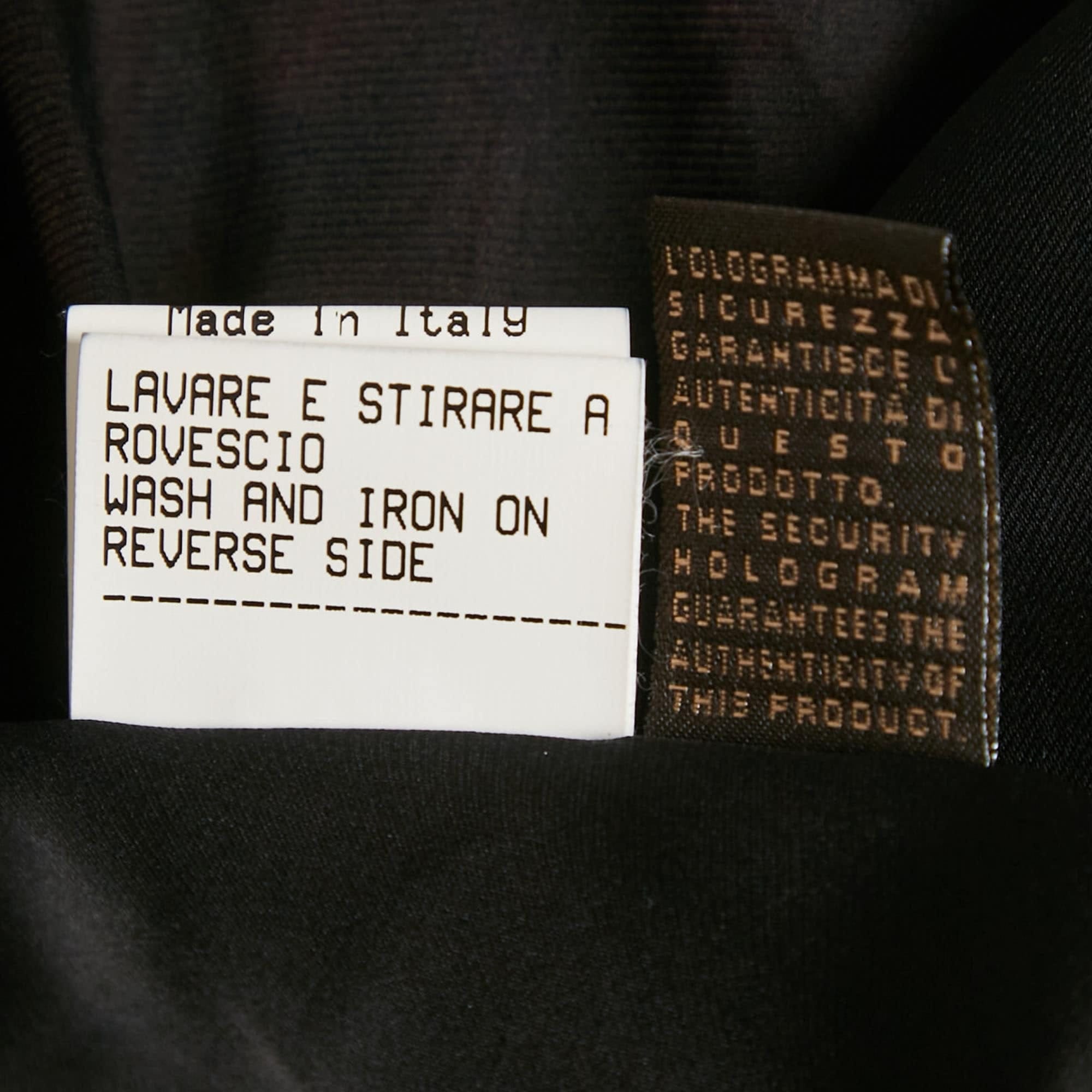 SILK Black Printed Silk Midi Dress