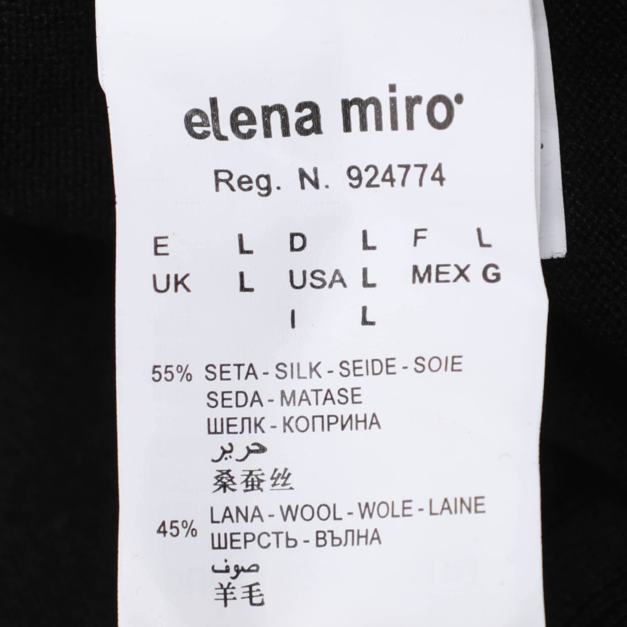 Elena Miro Black Jersey Embellished Cardigan