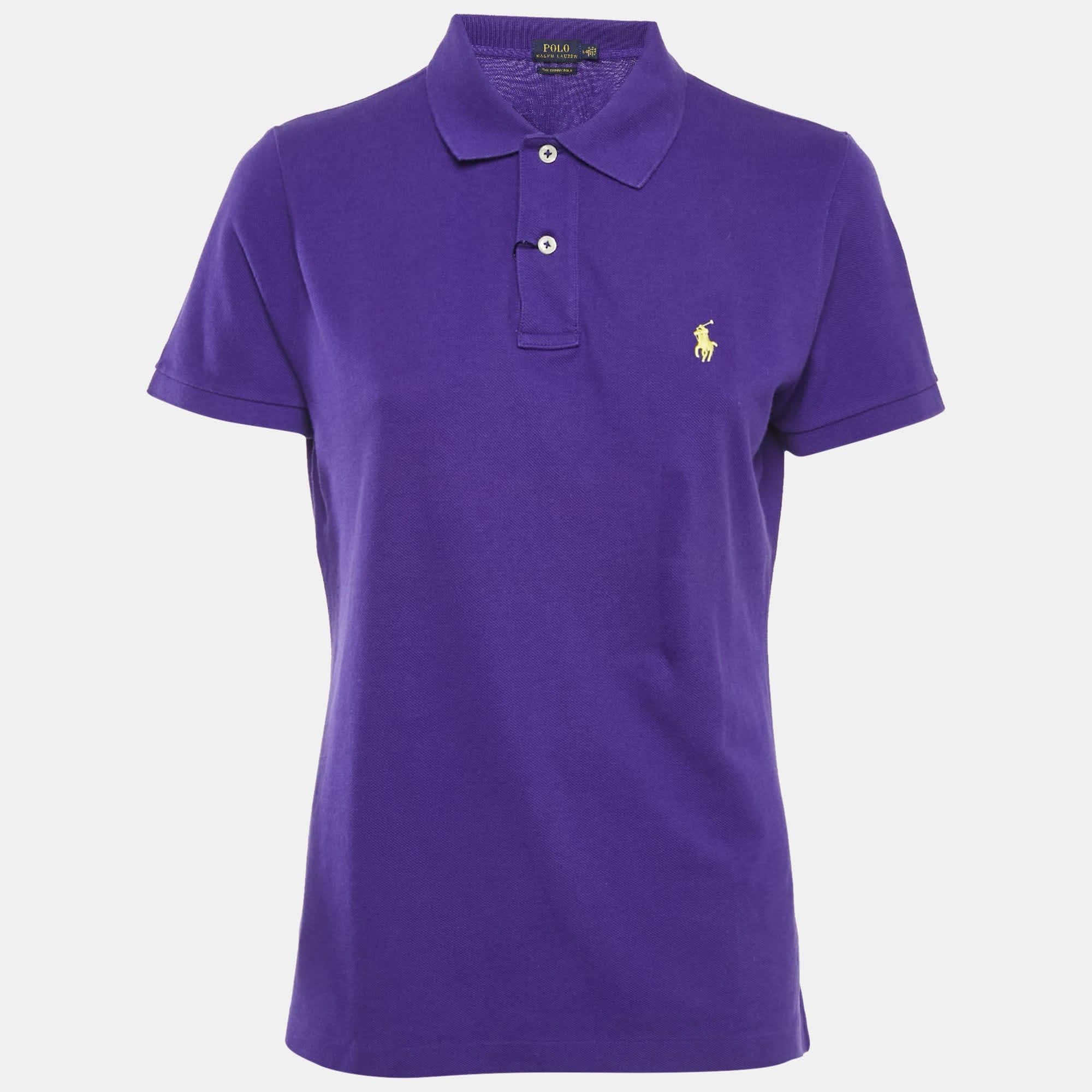 Ralph Lauren Purple Polo Ralph Lauren Purple Cotton Pique Skinny Polo T - Shirt