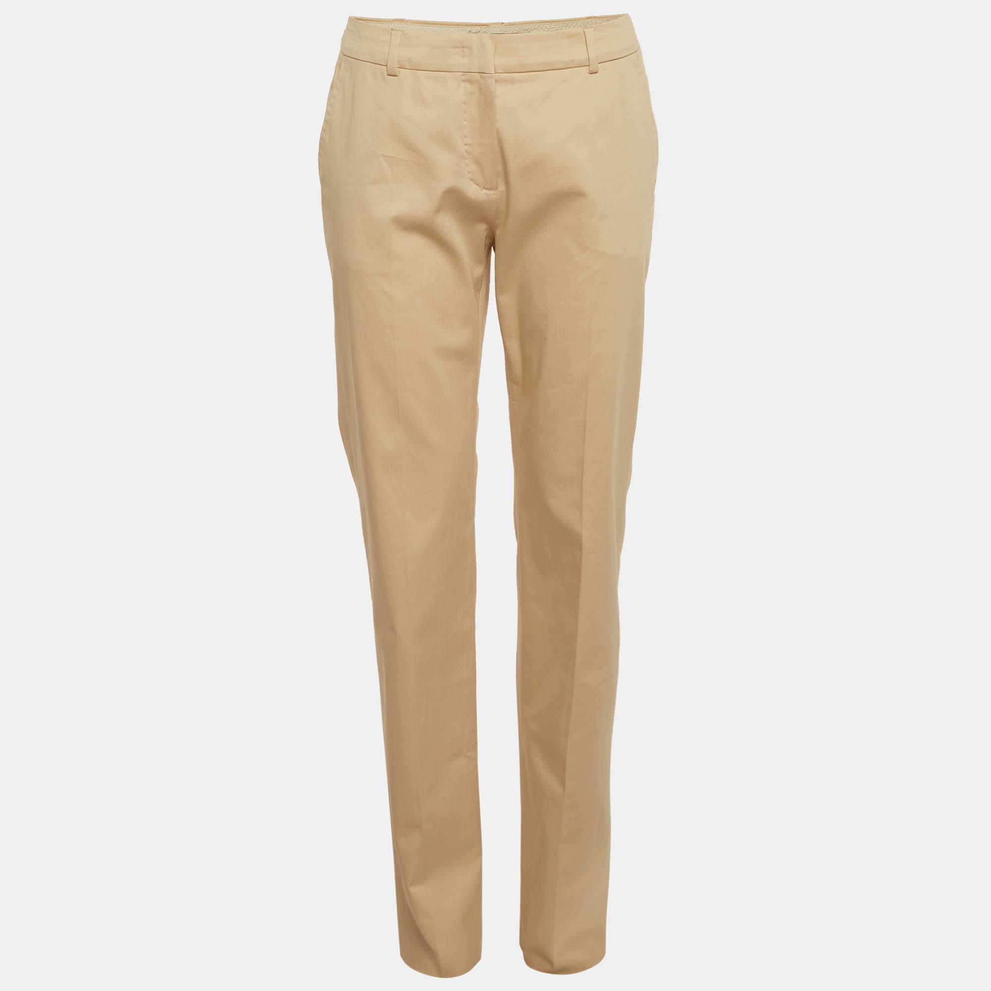 Max Mara Studio Beige Cotton Chino Pants