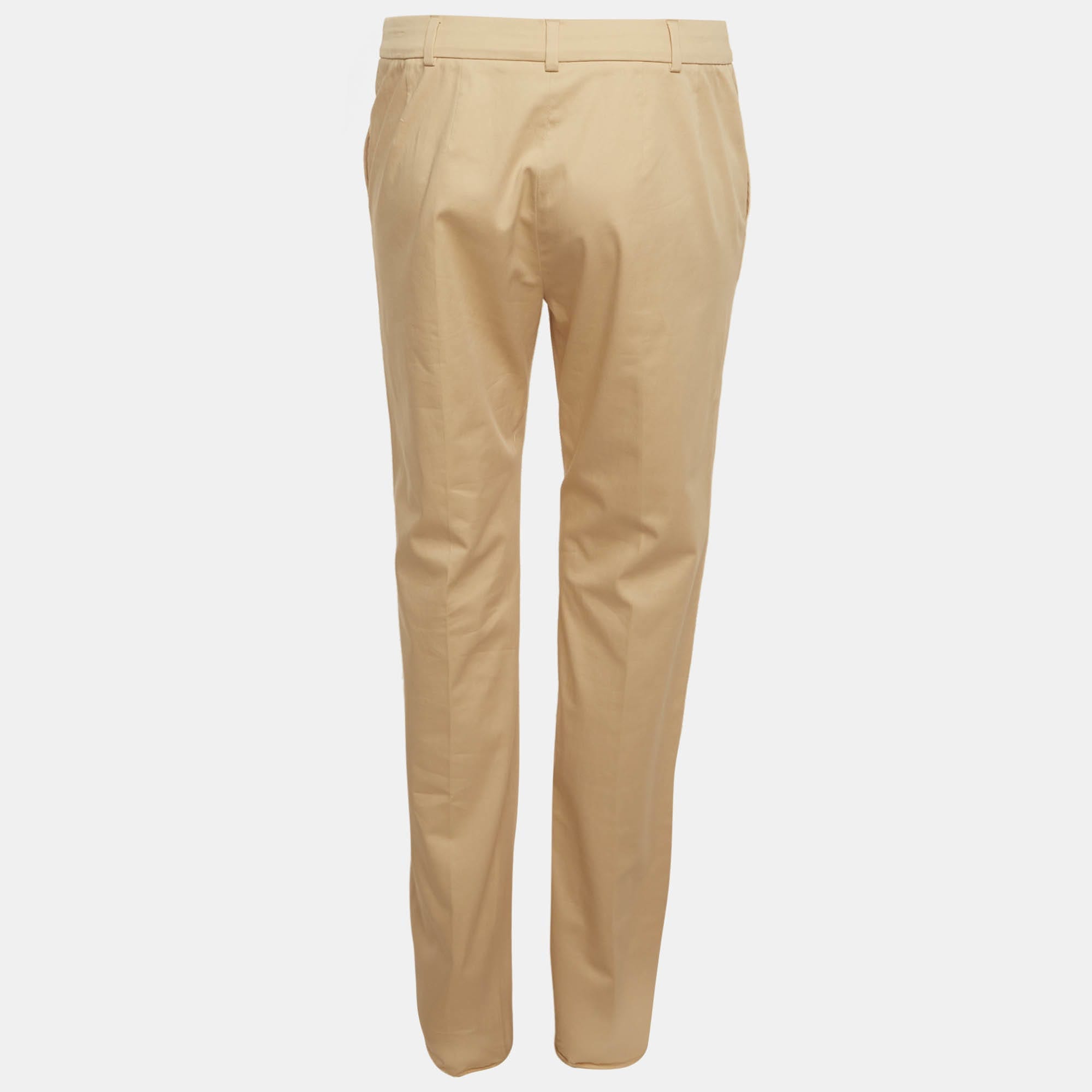 Max Mara Studio Beige Cotton Chino Pants