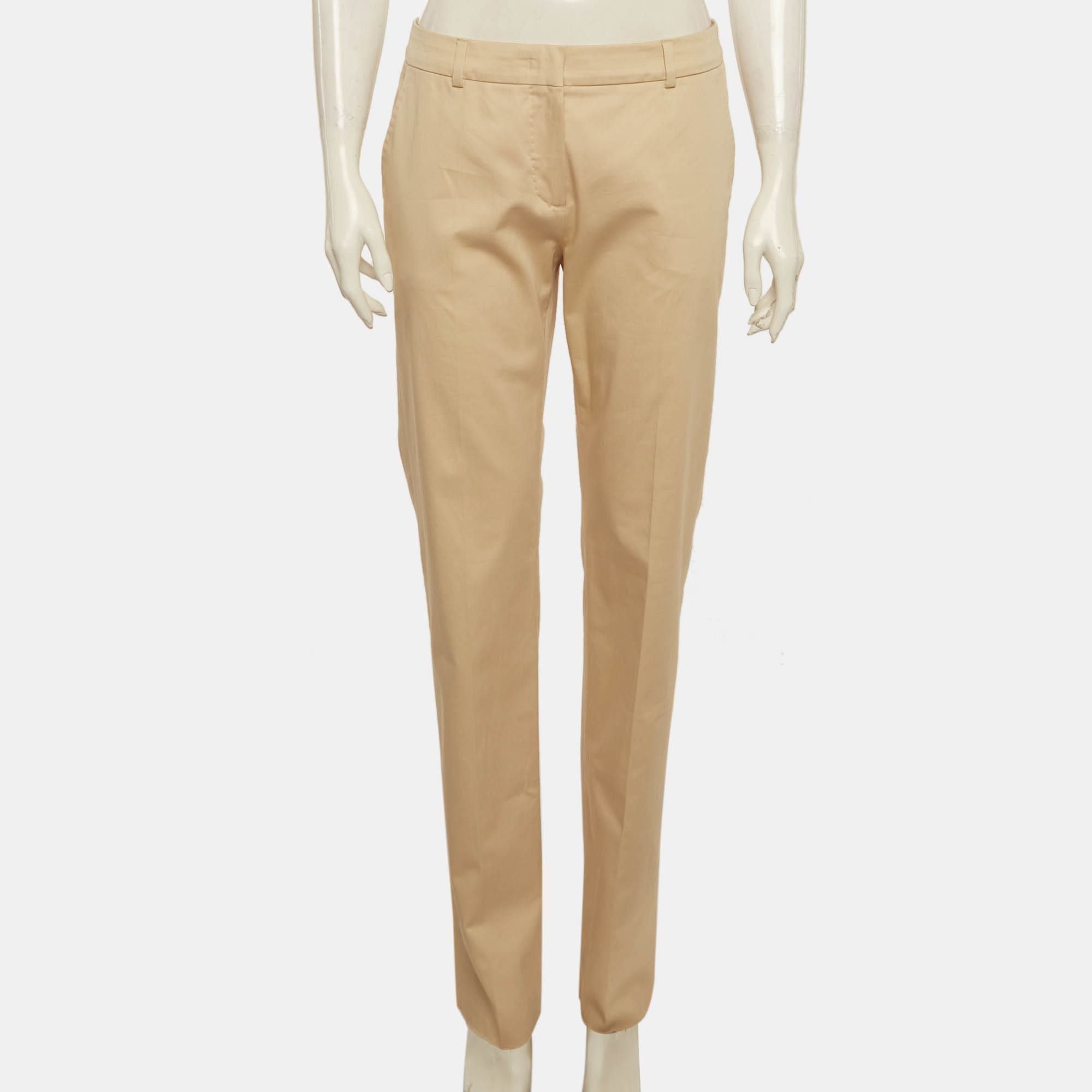 Max Mara Studio Beige Cotton Chino Pants