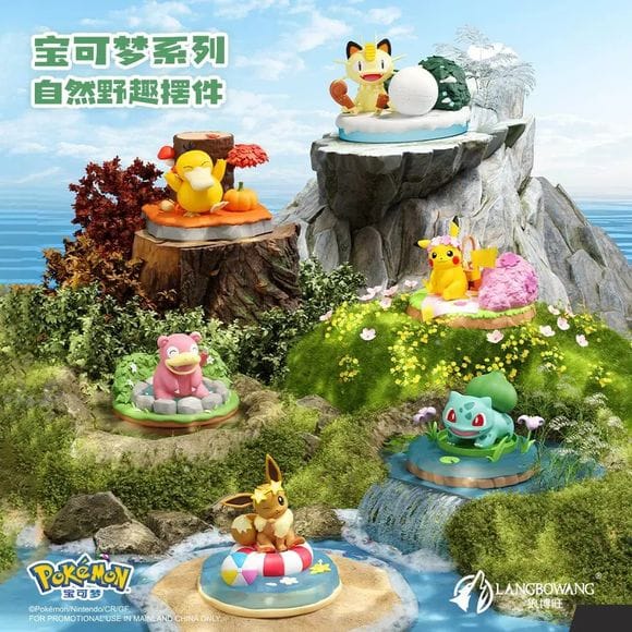 Langbowang Pokemon Nature Adventure Series PVC Figure Statue - Psyduck