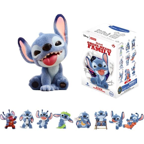 Miniso Disney Lilo & Stitch Ohana Means Family Flocked Figure Blind Box