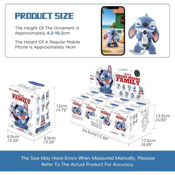 Miniso Disney Lilo & Stitch Ohana Means Family Flocked Figure Blind Box
