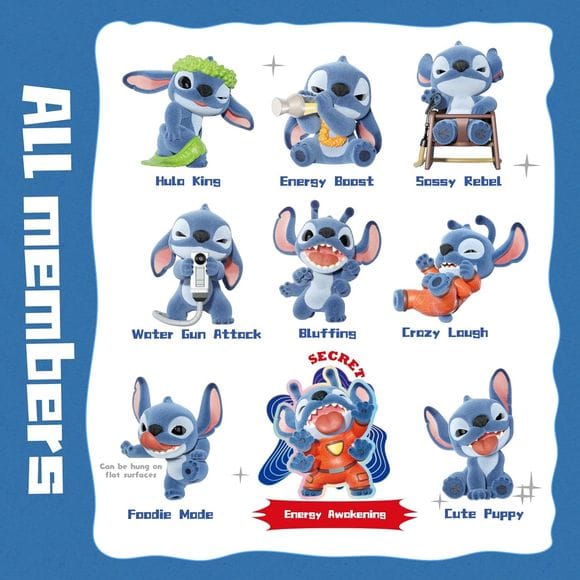 Miniso Disney Lilo & Stitch Ohana Means Family Flocked Figure Blind Box