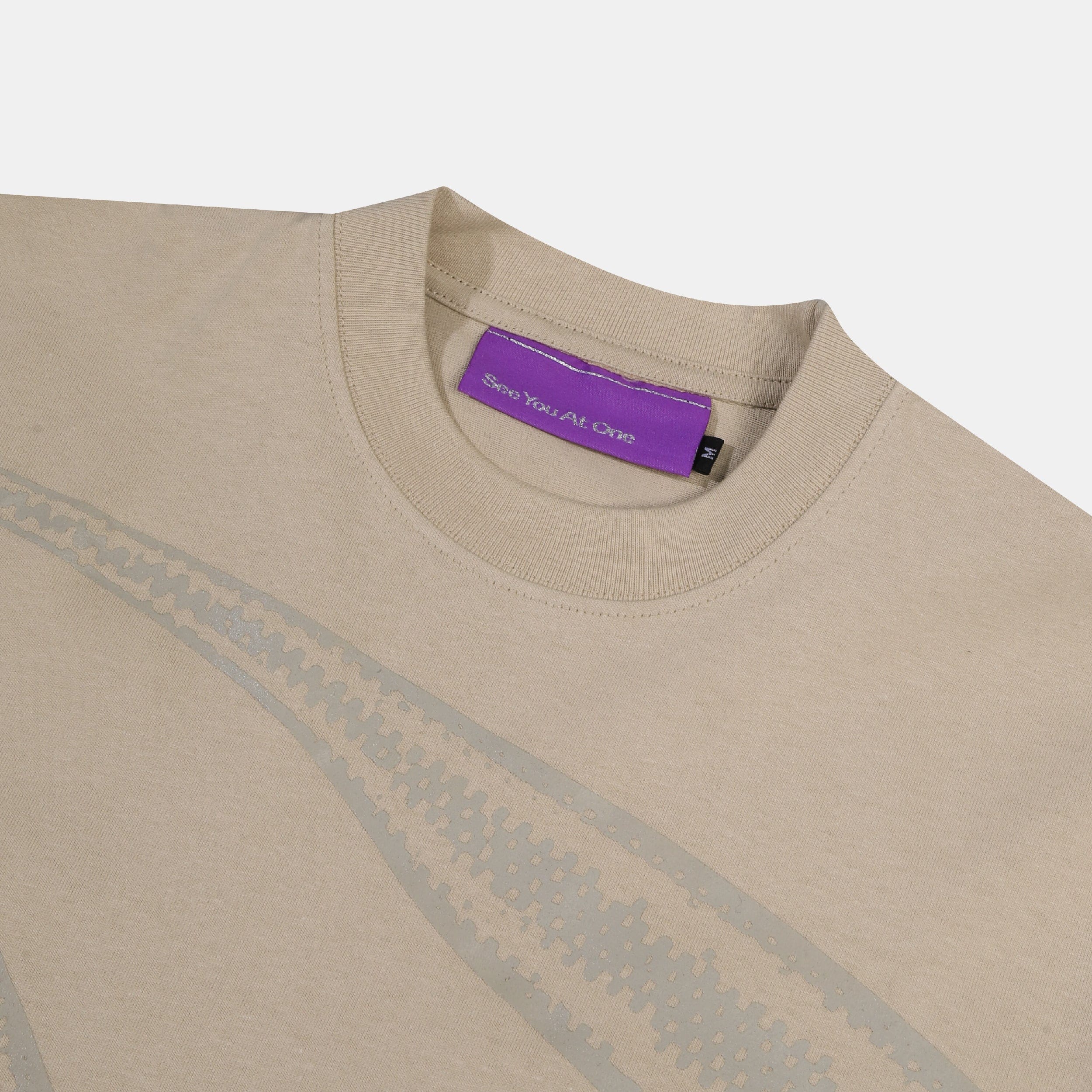 See You At One Blow Up Logo T - Shirt - Beige