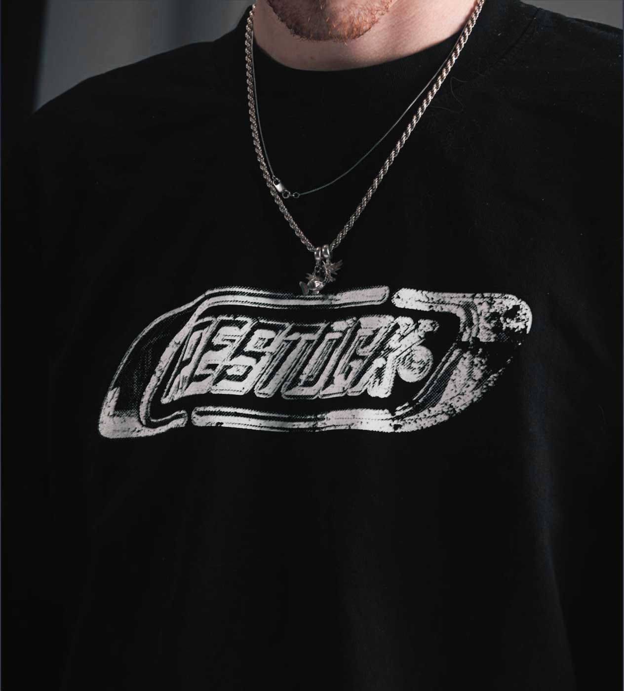 Logo Restock AR Chrome Logo L/S T-Shirt Black