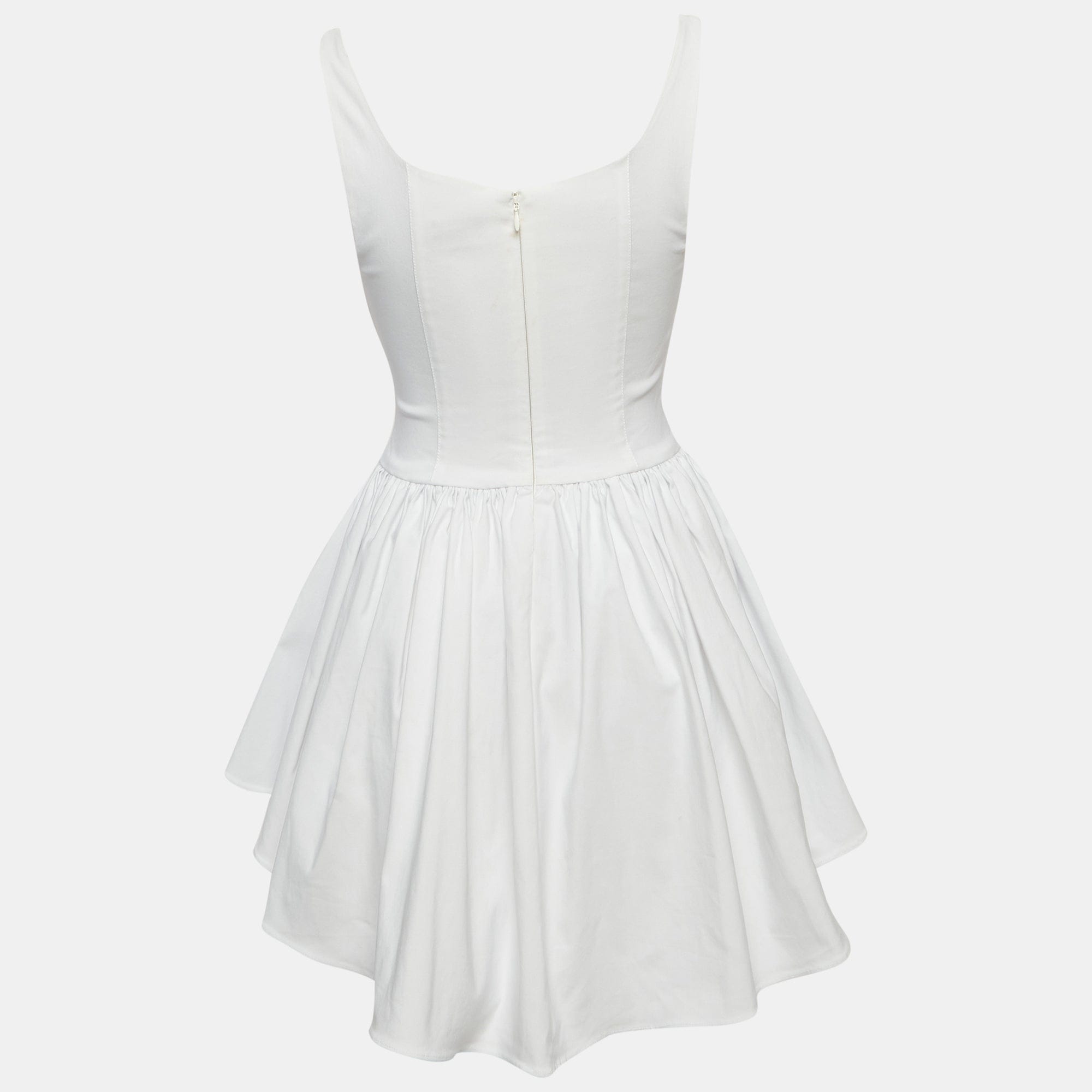 WHITE* Nbd White Stretch Crepe Corset Mini Dress