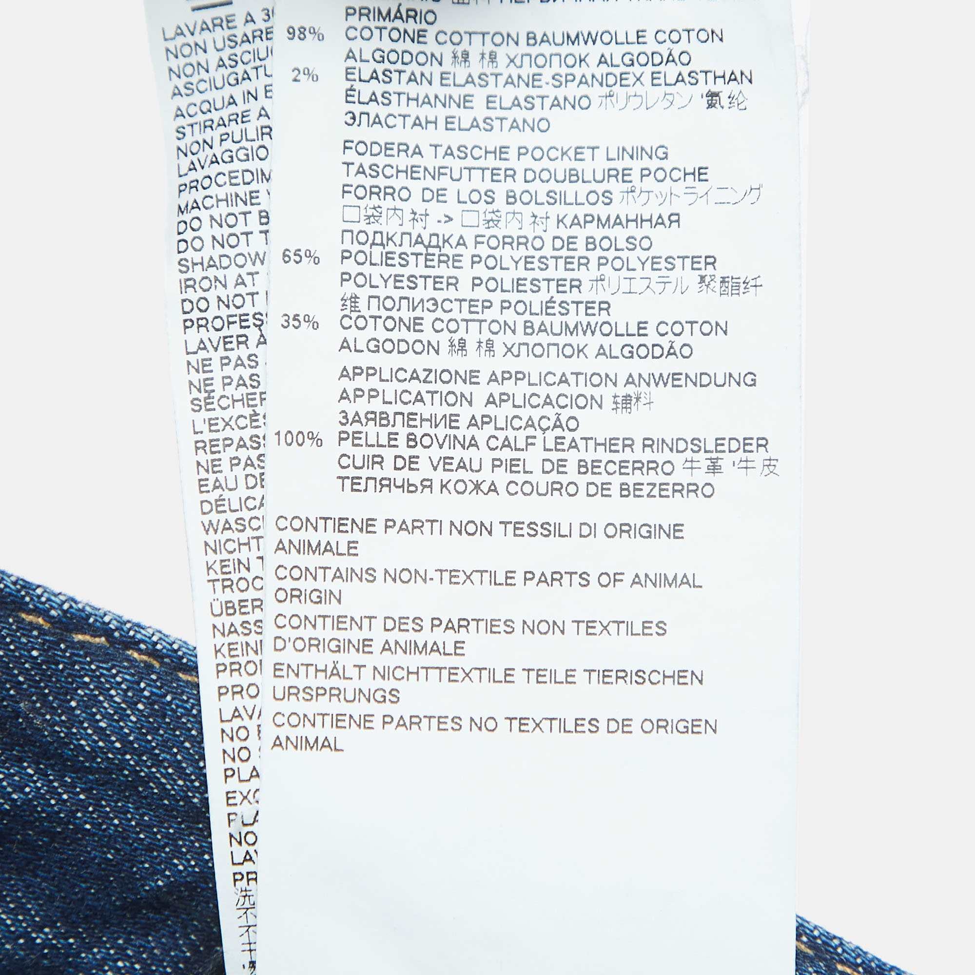 Blue Dsqaured2 Dark Blue Distressed Denim Skinny Dan Jean