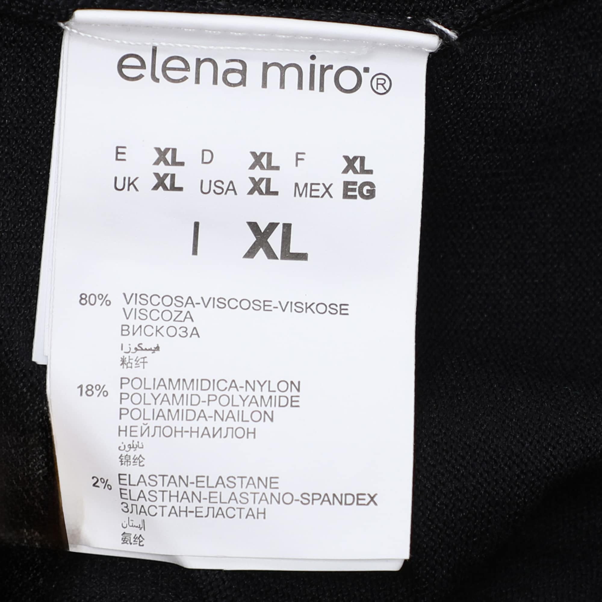 Elena Miro Black Jersey Paillettes Tops