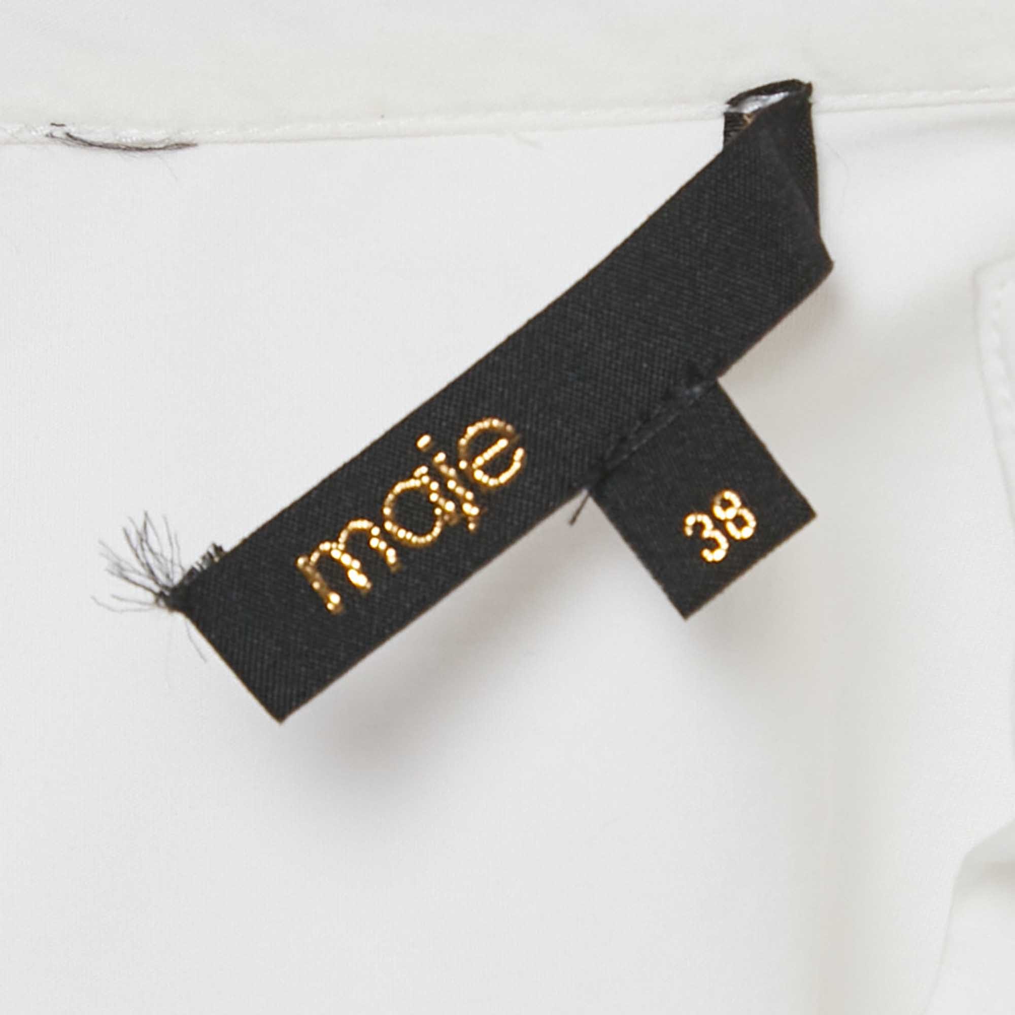 White/black Cotton Shirt Dress And Skirt Set